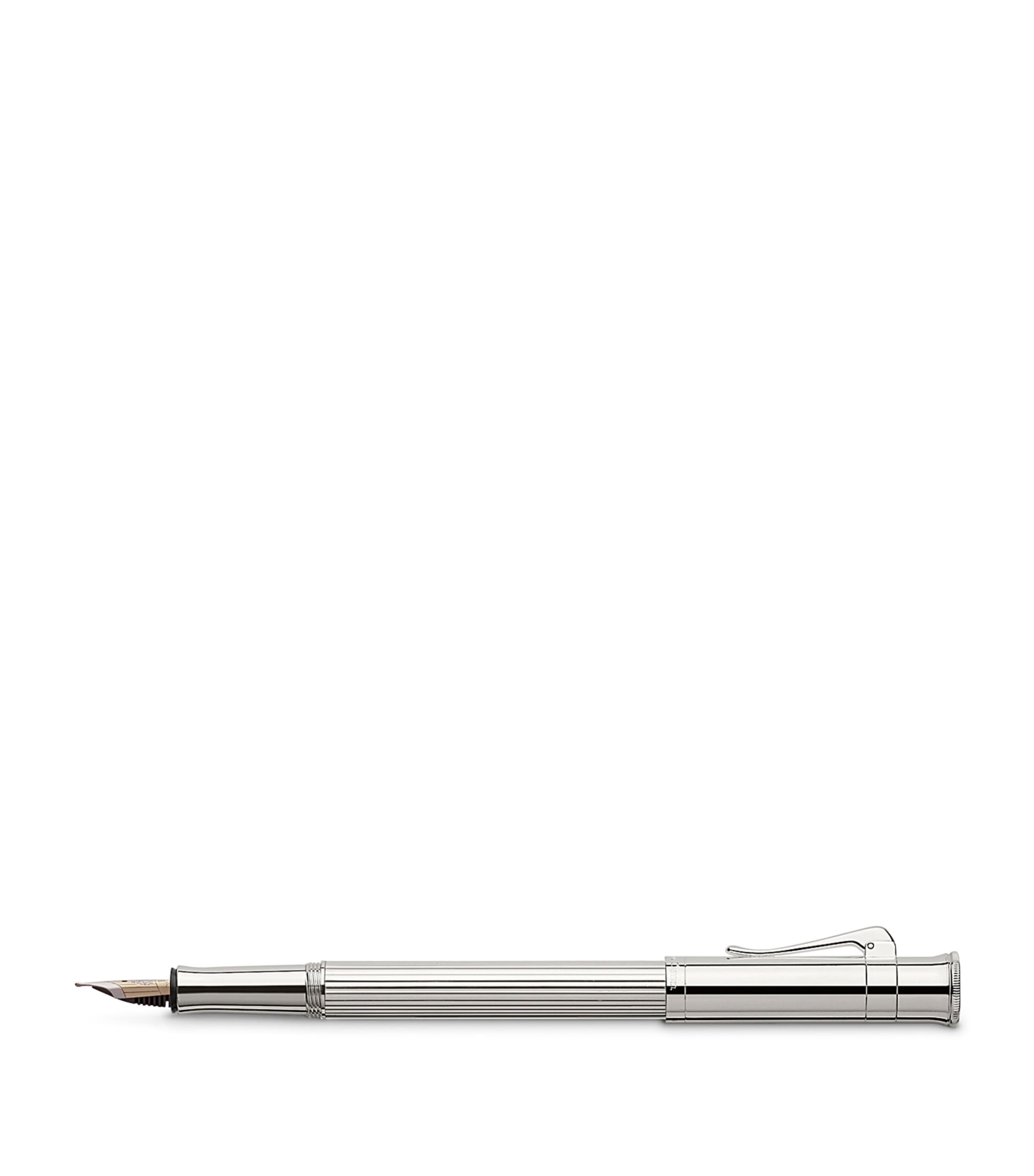 Graf Von Faber-castell Platinum-plated Classic Fountain Pen In Metallic
