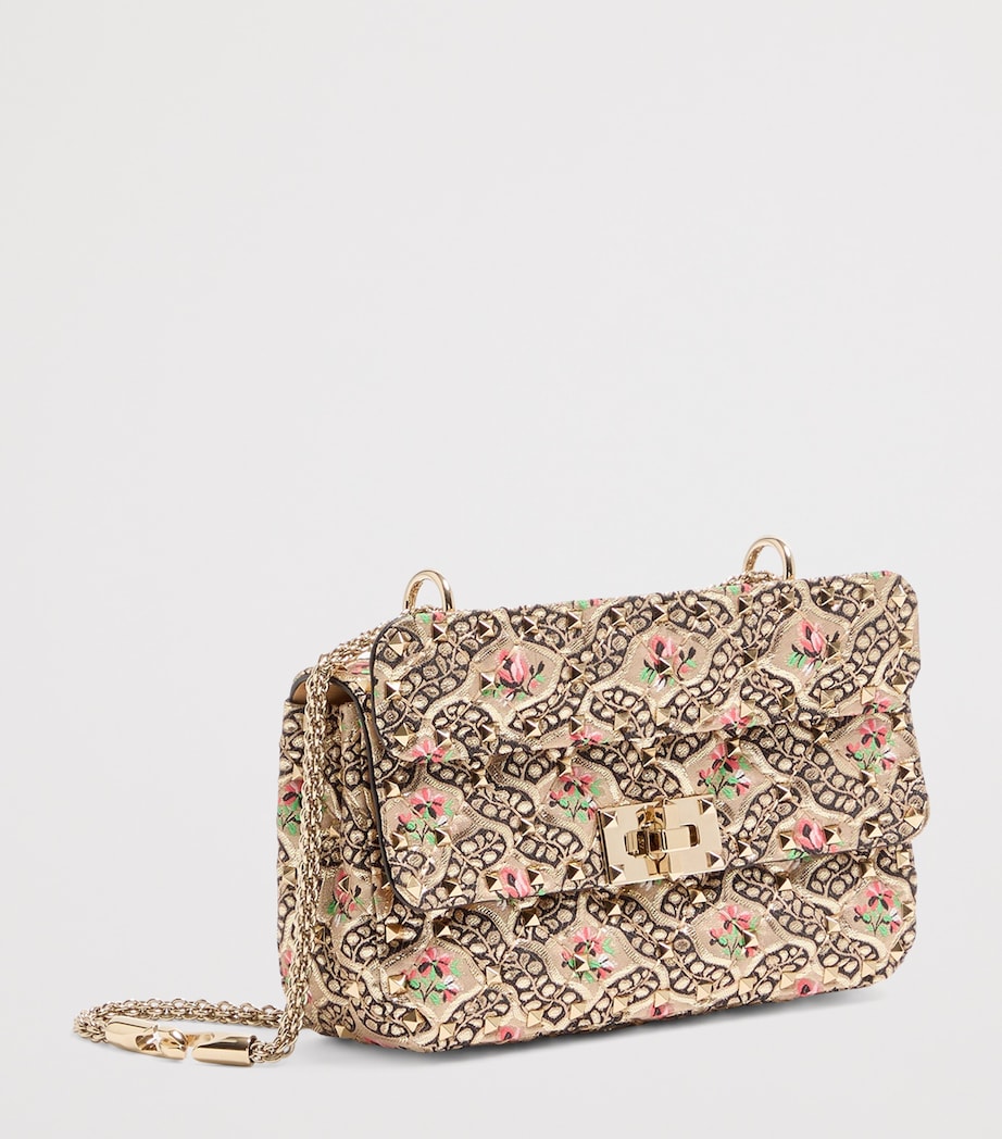 Valentino Garavani Small Jacquard Rockstud Spike Shoulder Bag Image 2