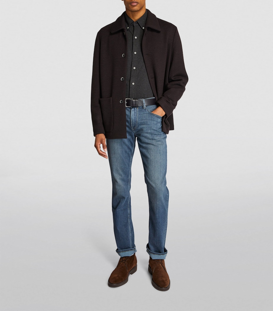 Leather Roller Buckle Belt BLACK Image 6