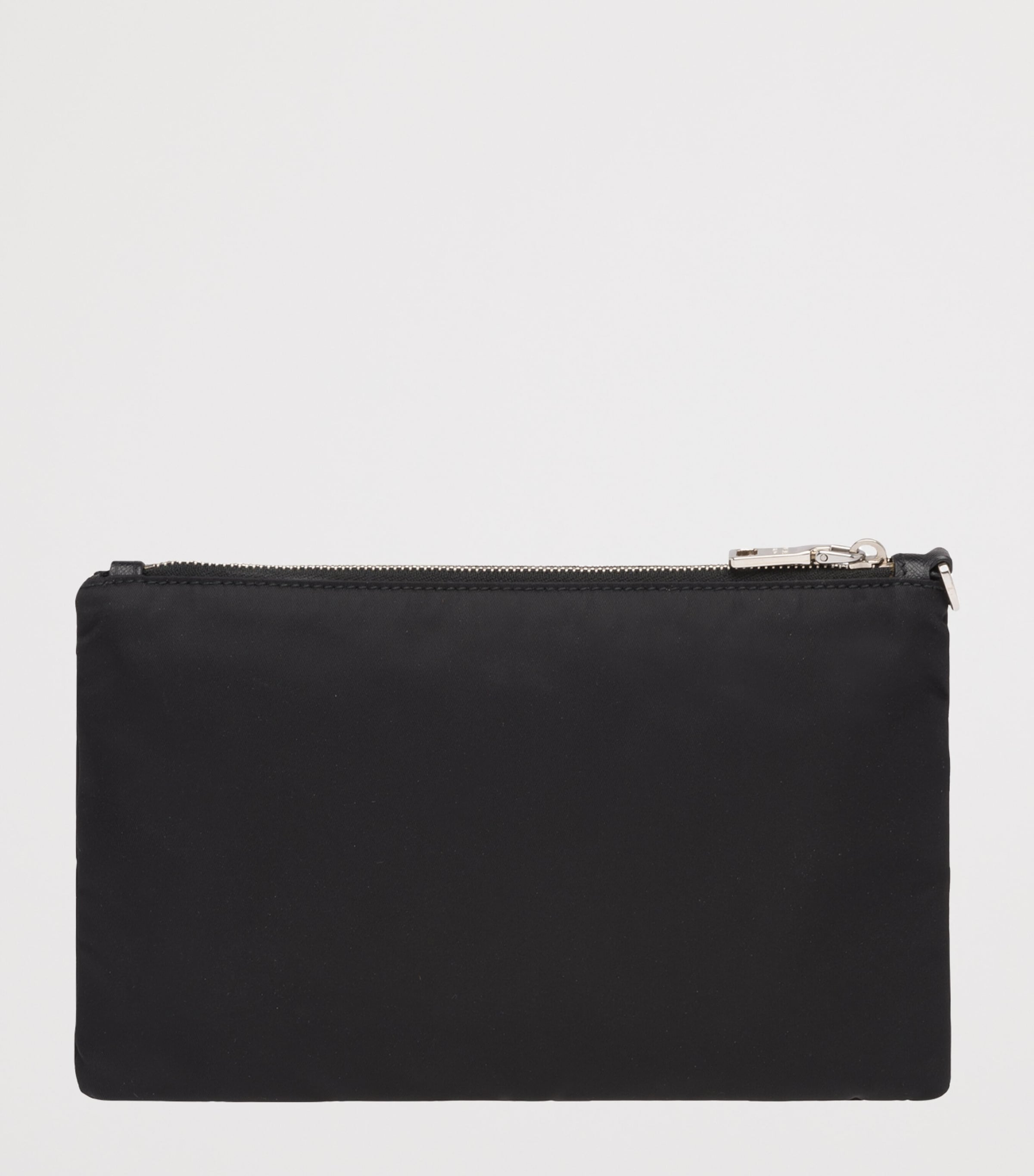 Re-Nylon and Saffiano Leather Wristlet Pouch F0002 Image 4