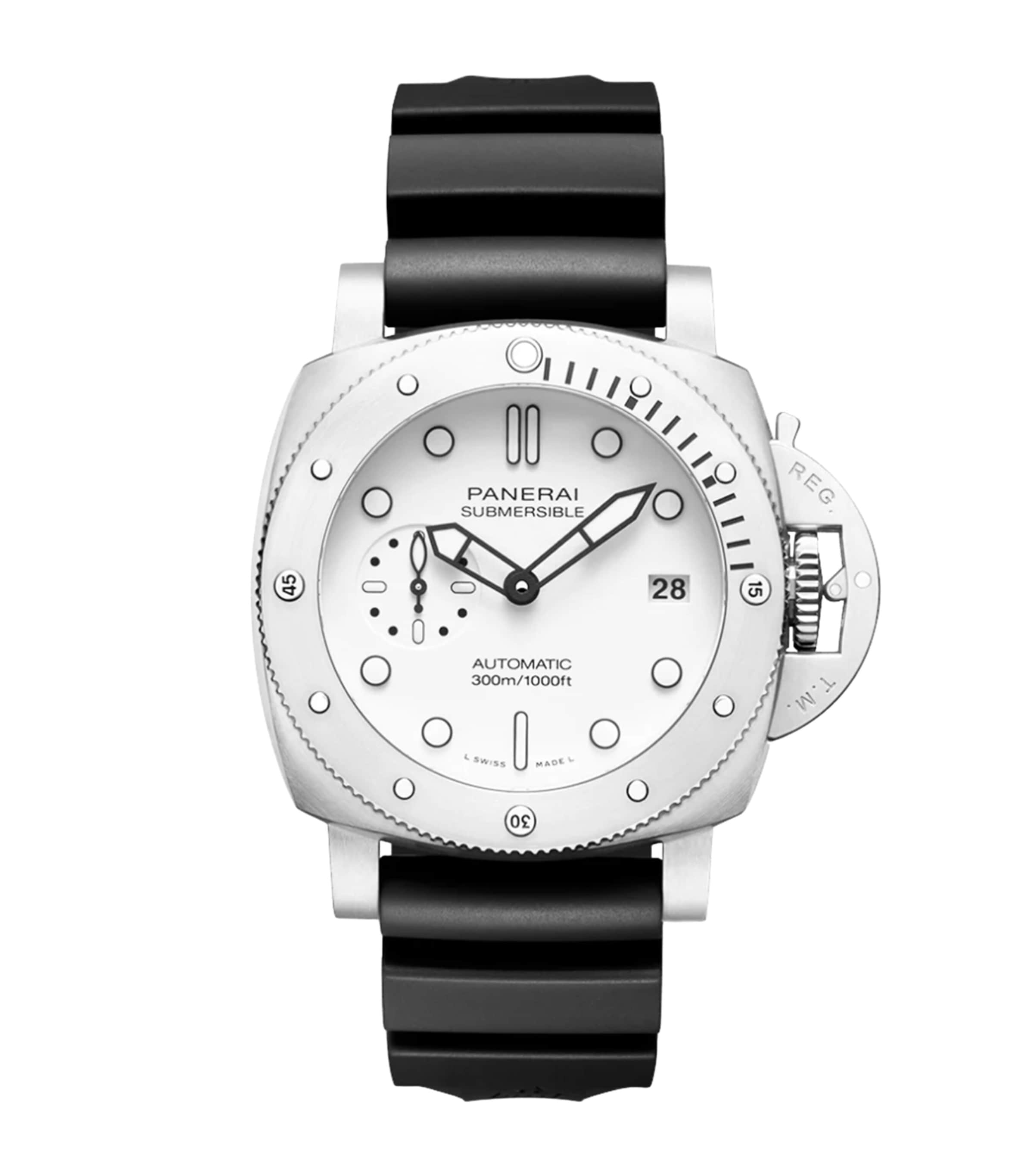Stainless Steel Submersible Watch 42mm WHITE Image 1