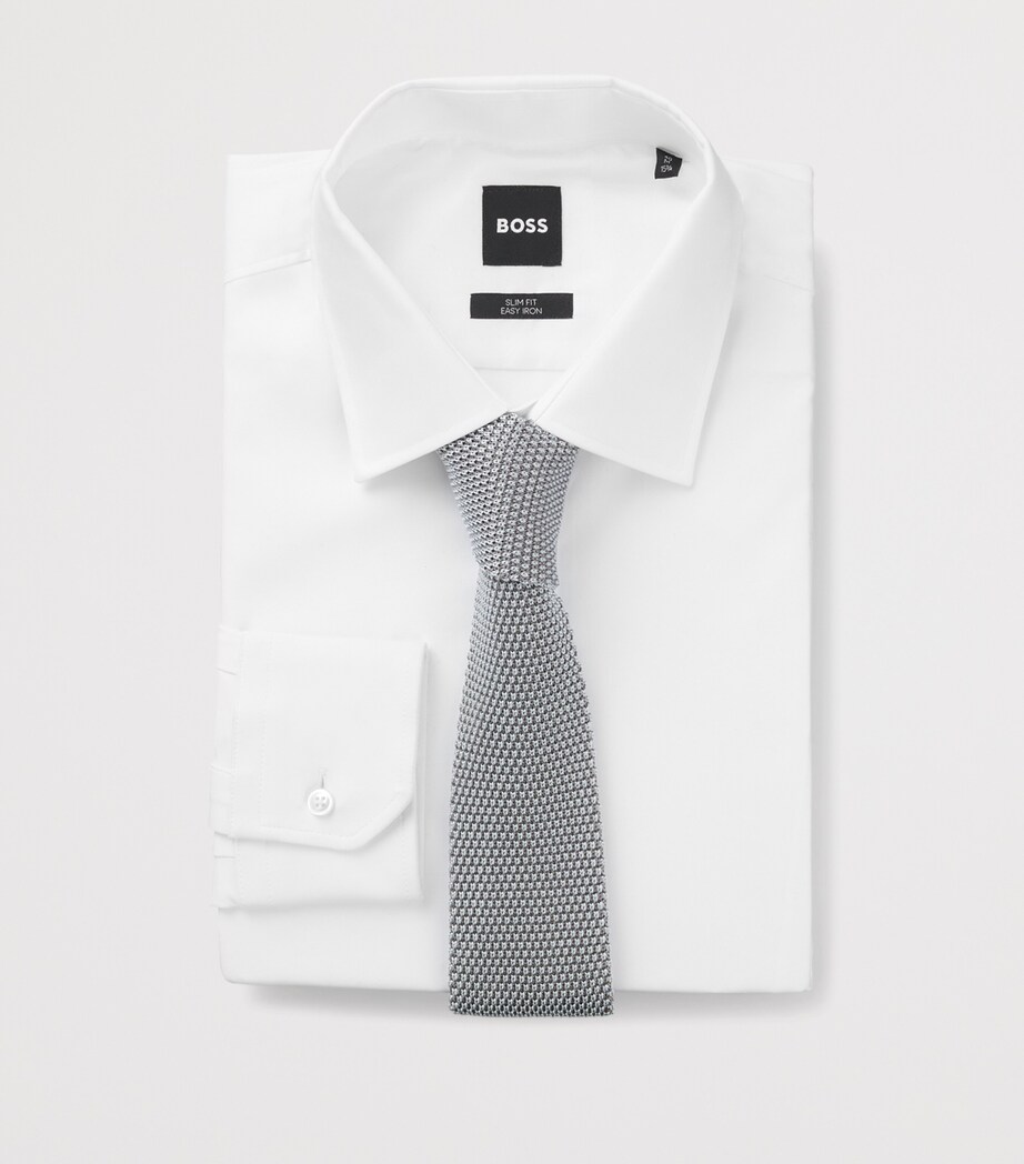 BOSS Silk Knitted Tie Image 3