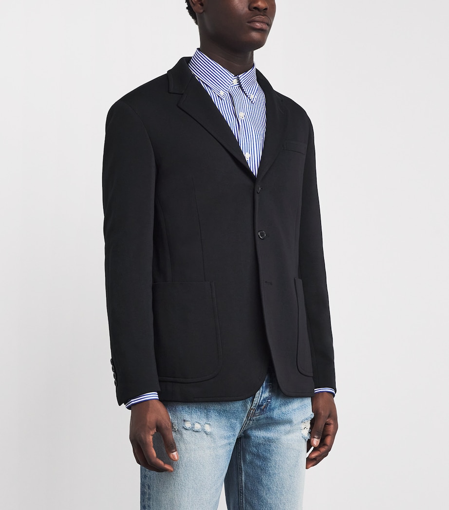 Polo Ralph Lauren Mens Double-Knit Blazer Black Image 3