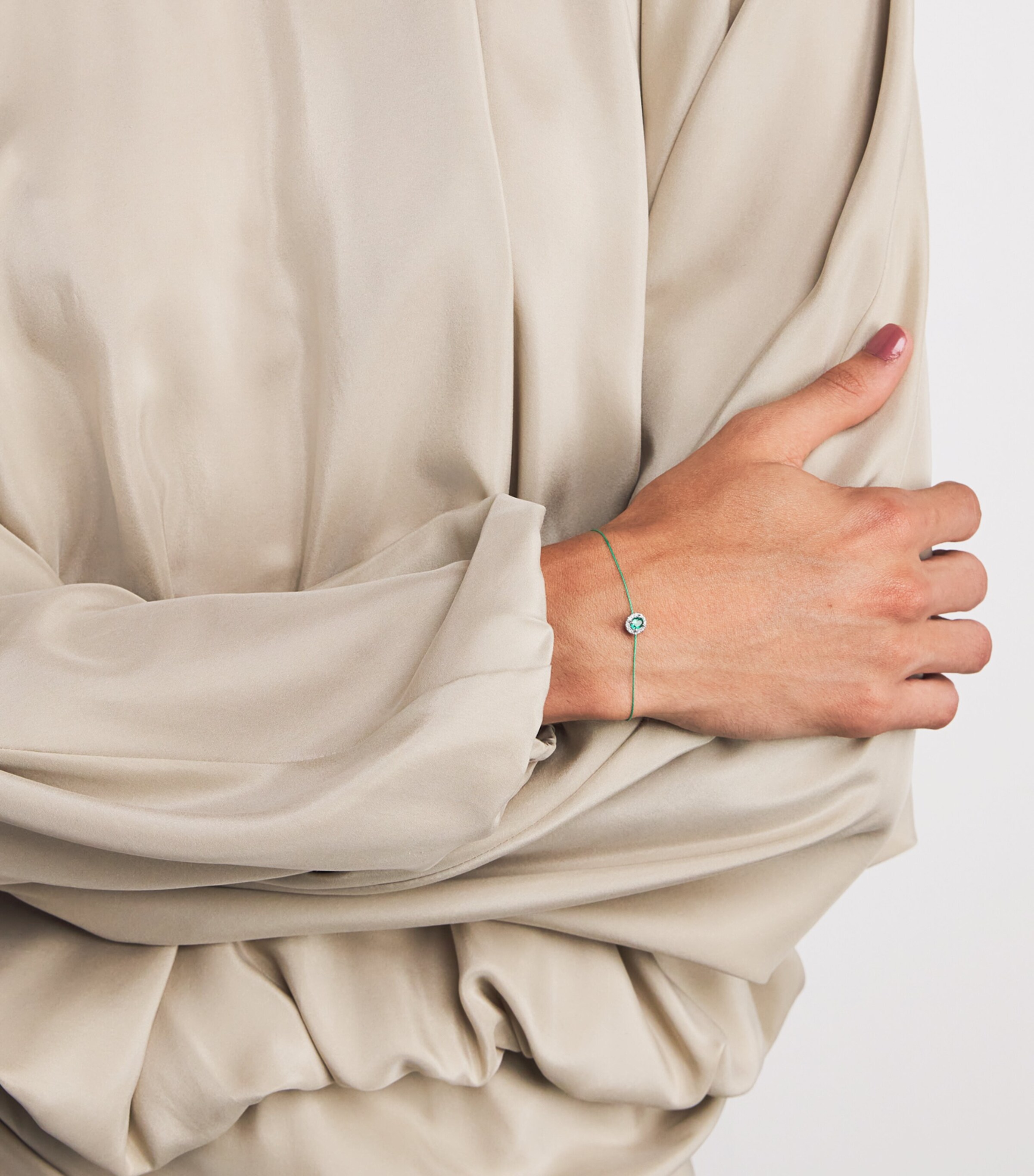 Diva Bracelet Or Emeraude Redline White Gold, Diamond And Emerald