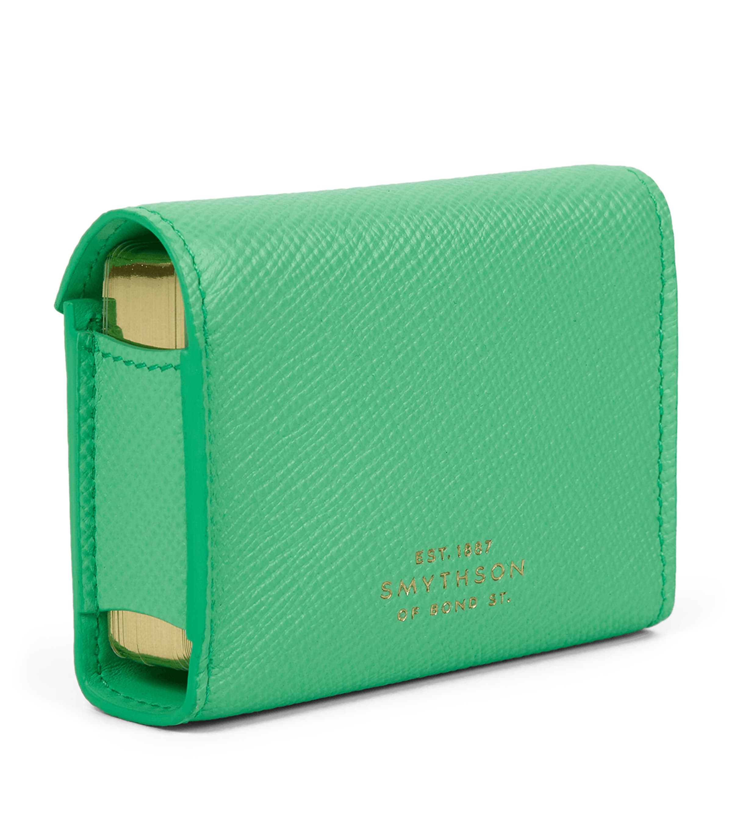 Smythson Leather Panama Playing Card Case Shamrock Image 3