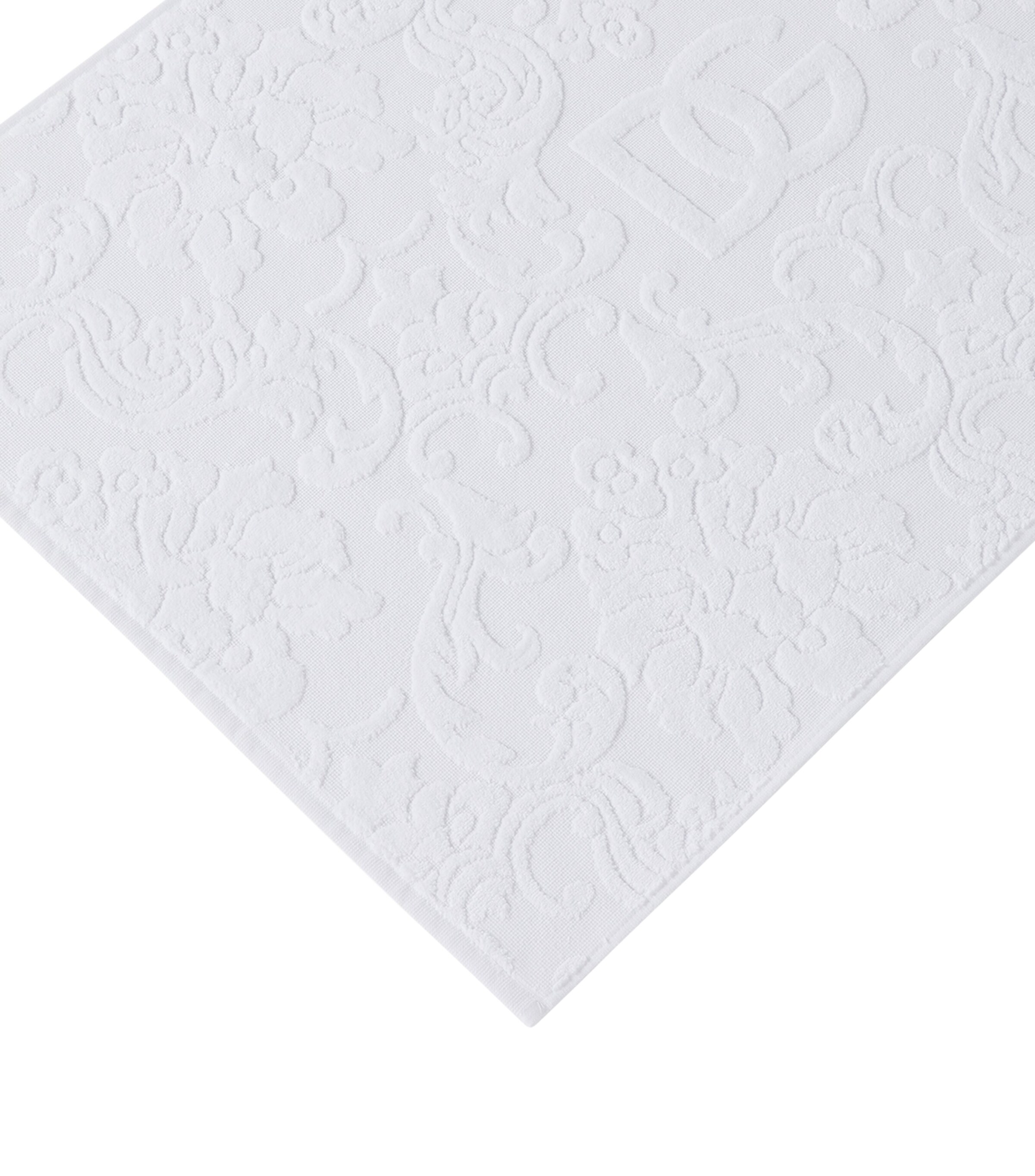 Dolce&Gabbana Casa Logo Bath Mat (87cm x 54cm) Bianco Image 3