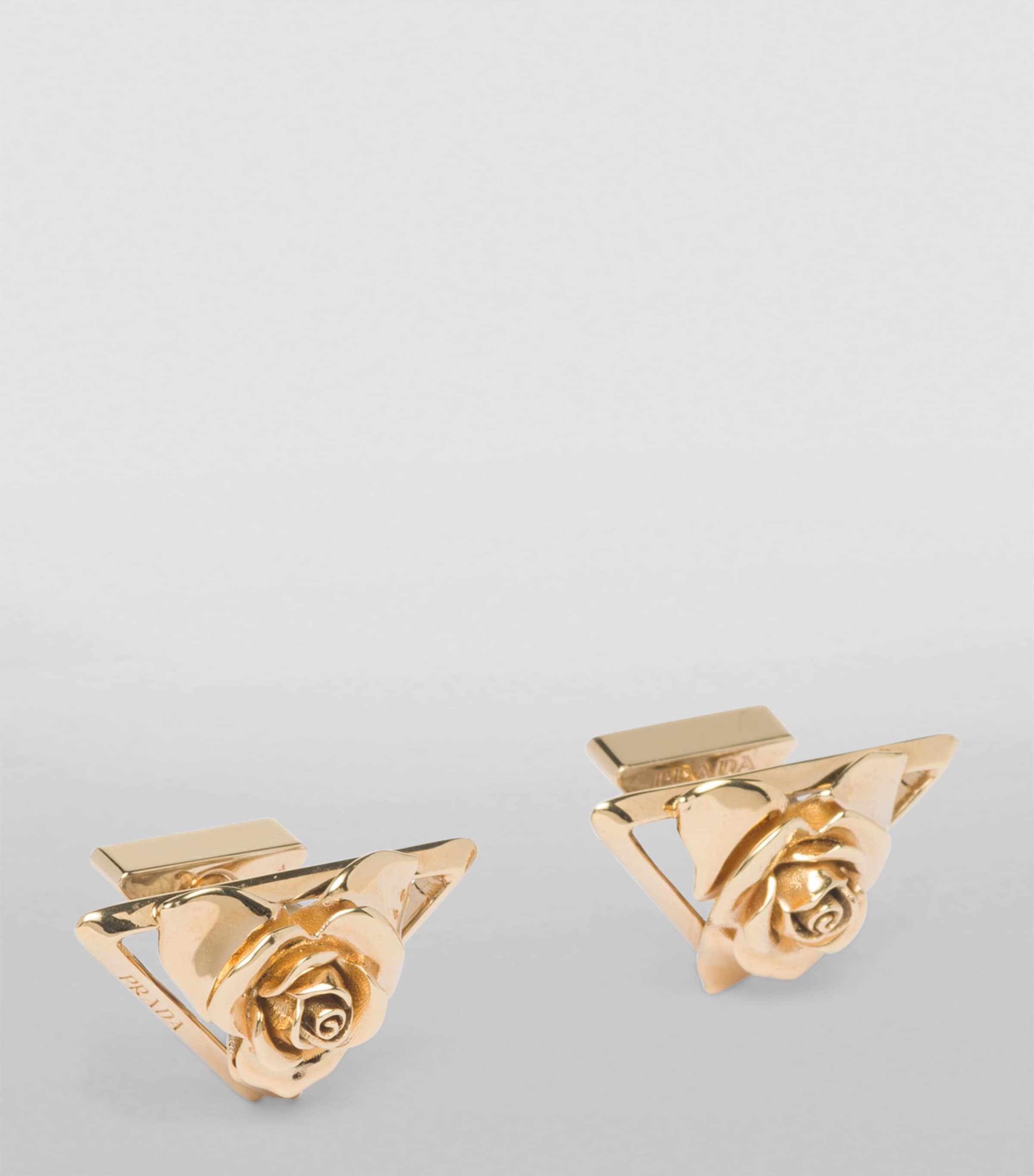 Rose Triangle Stud Earrings F0056 Image 4