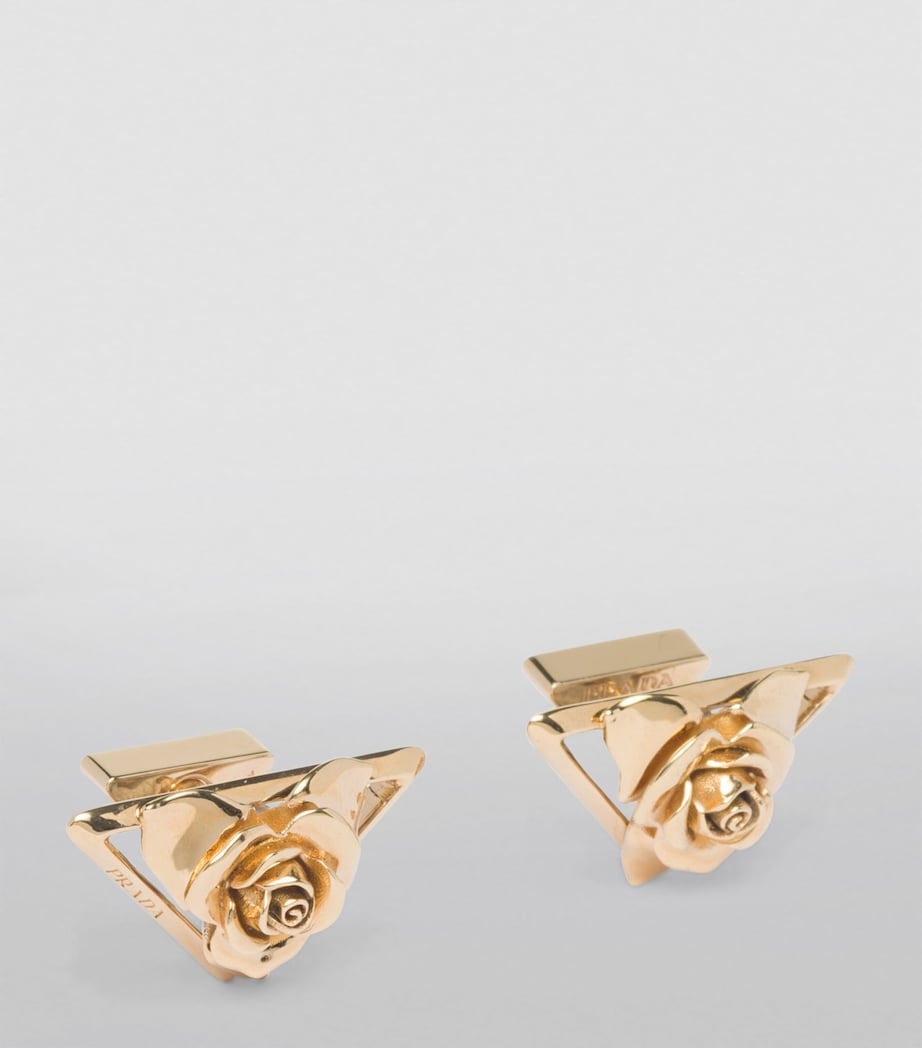 Rose Triangle Stud Earrings F0056 Image 4