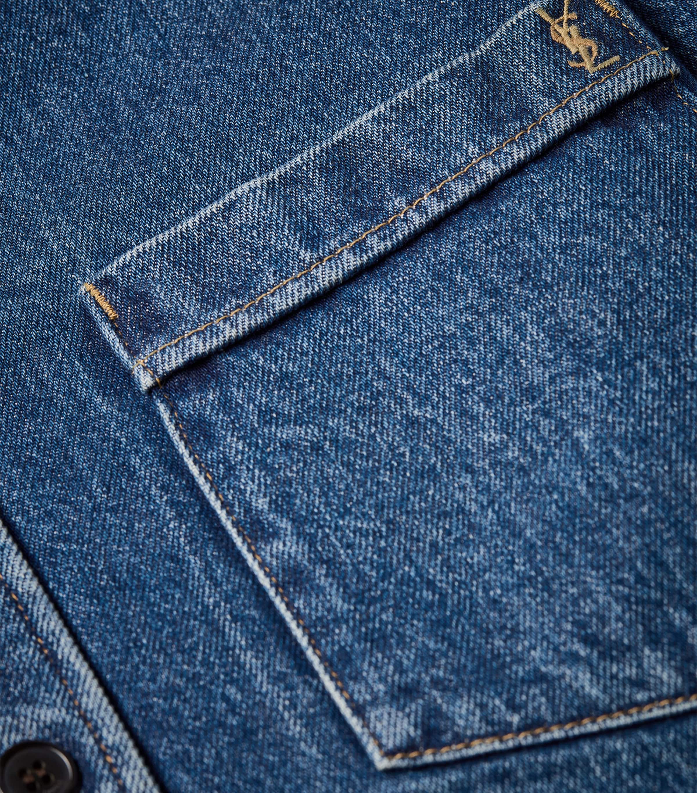 Saint Laurent Mens Cassandre Denim Shirt Image 3