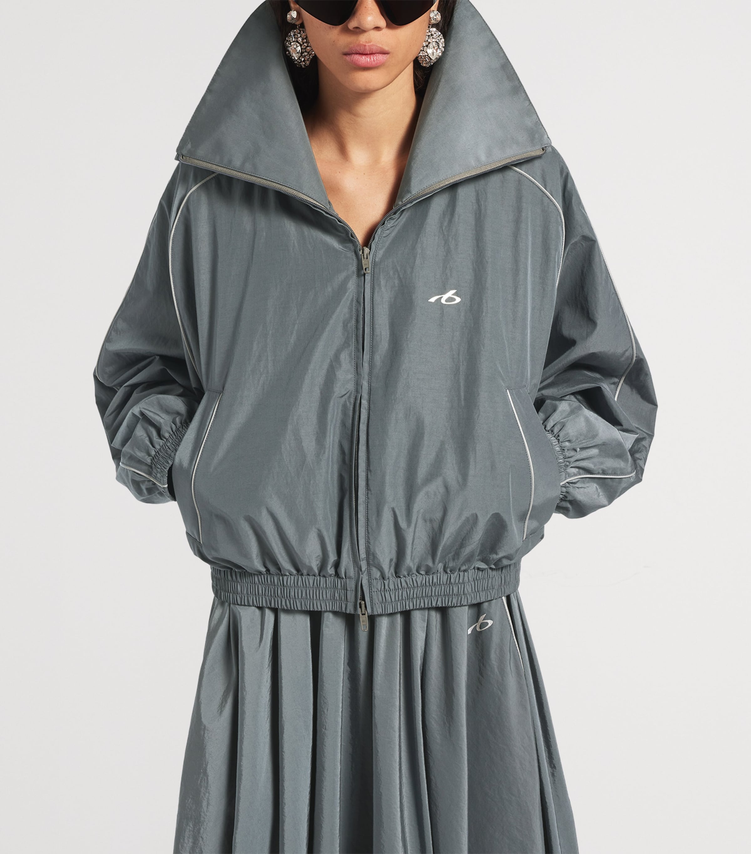 Balenciaga Womens Technical  Cotton Track Jacket Image 5