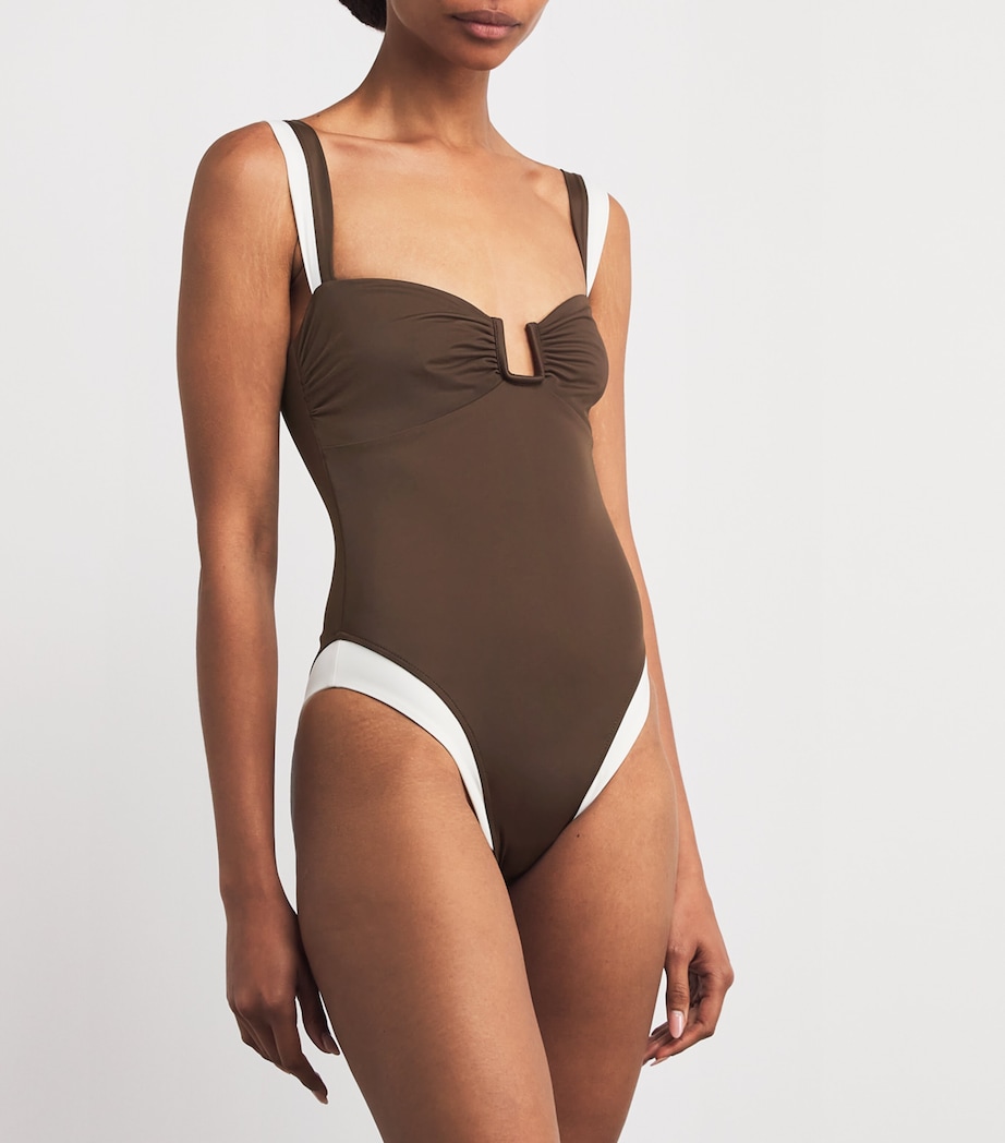 Cannes Swimsuit ESPRESSO/IVORY Image 2