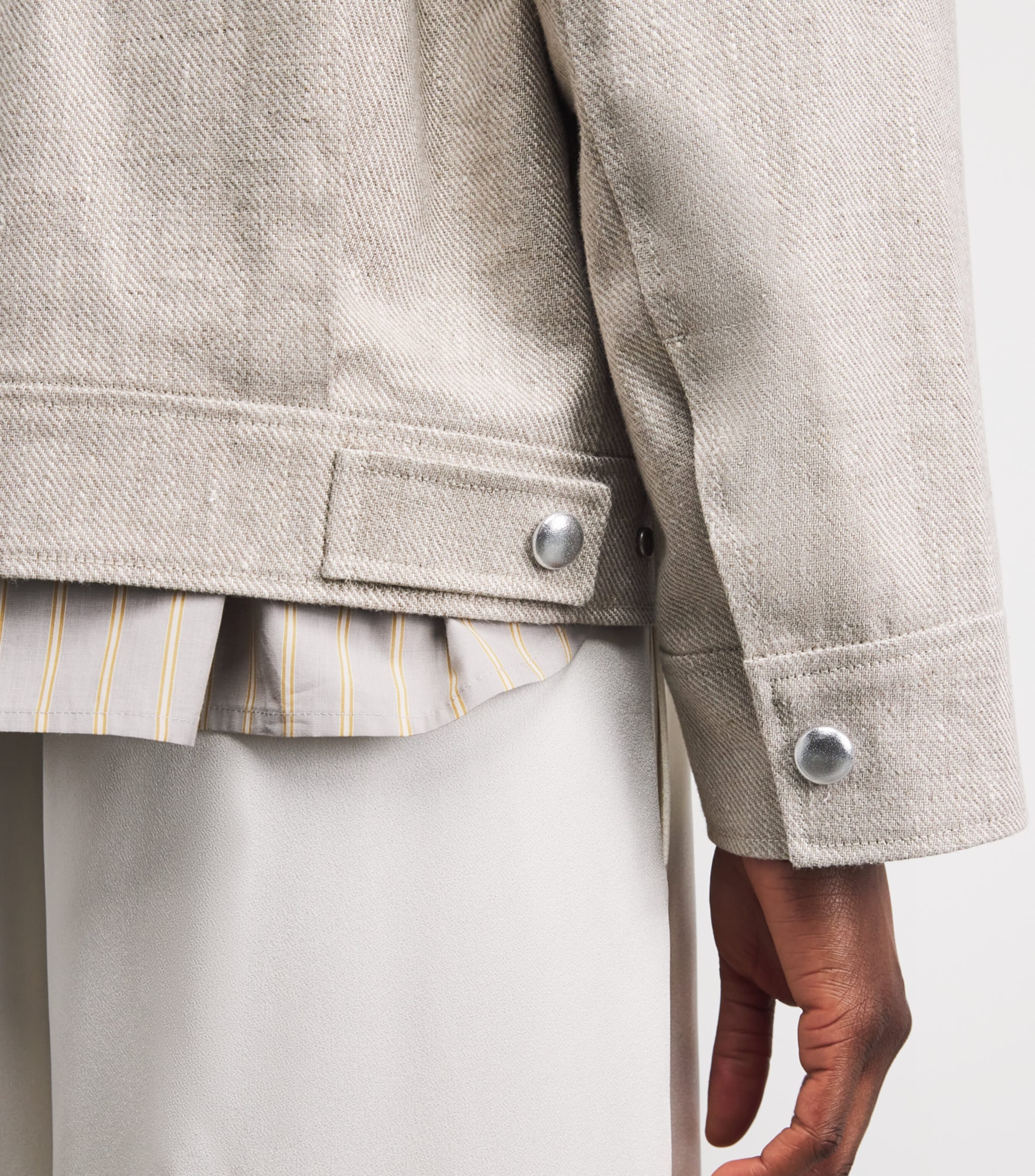 Yves Salomon Womens Linen Double-Faced Jacket Image 3