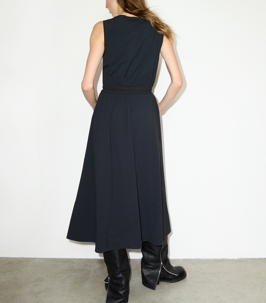 MAX&Co. Womens Jersey Zip Midi Dress Black Image 3