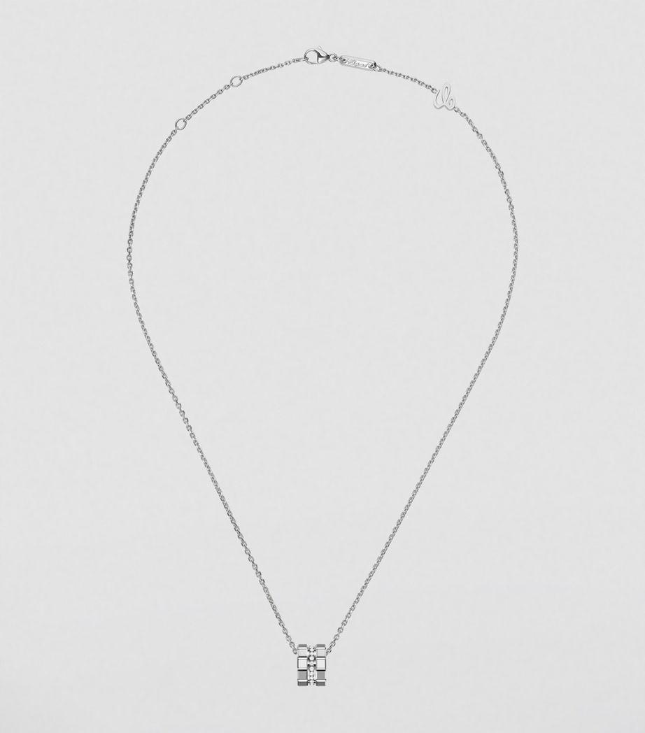 White Gold and Diamond Ice Cube Necklace 18K WHITE GOLD Image 2