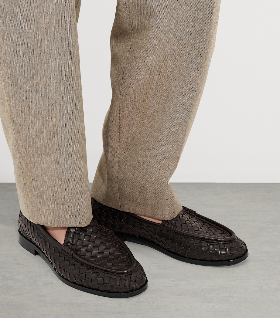 Bottega Veneta Lambskin Intrecciato Loafers Image 2