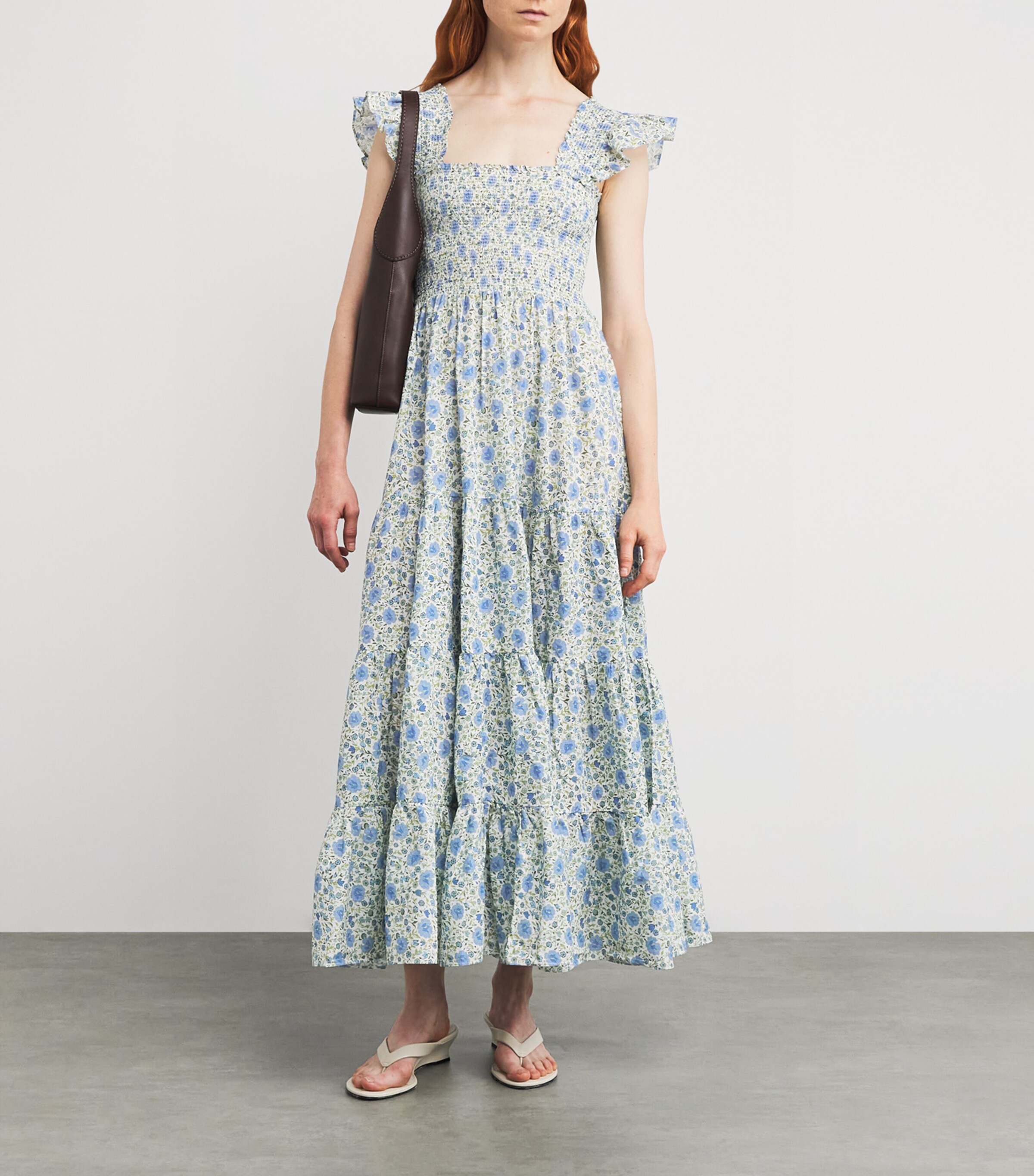 Cotton Floral Kendall Midi Dress EVA FLORAL BLUE Image 2
