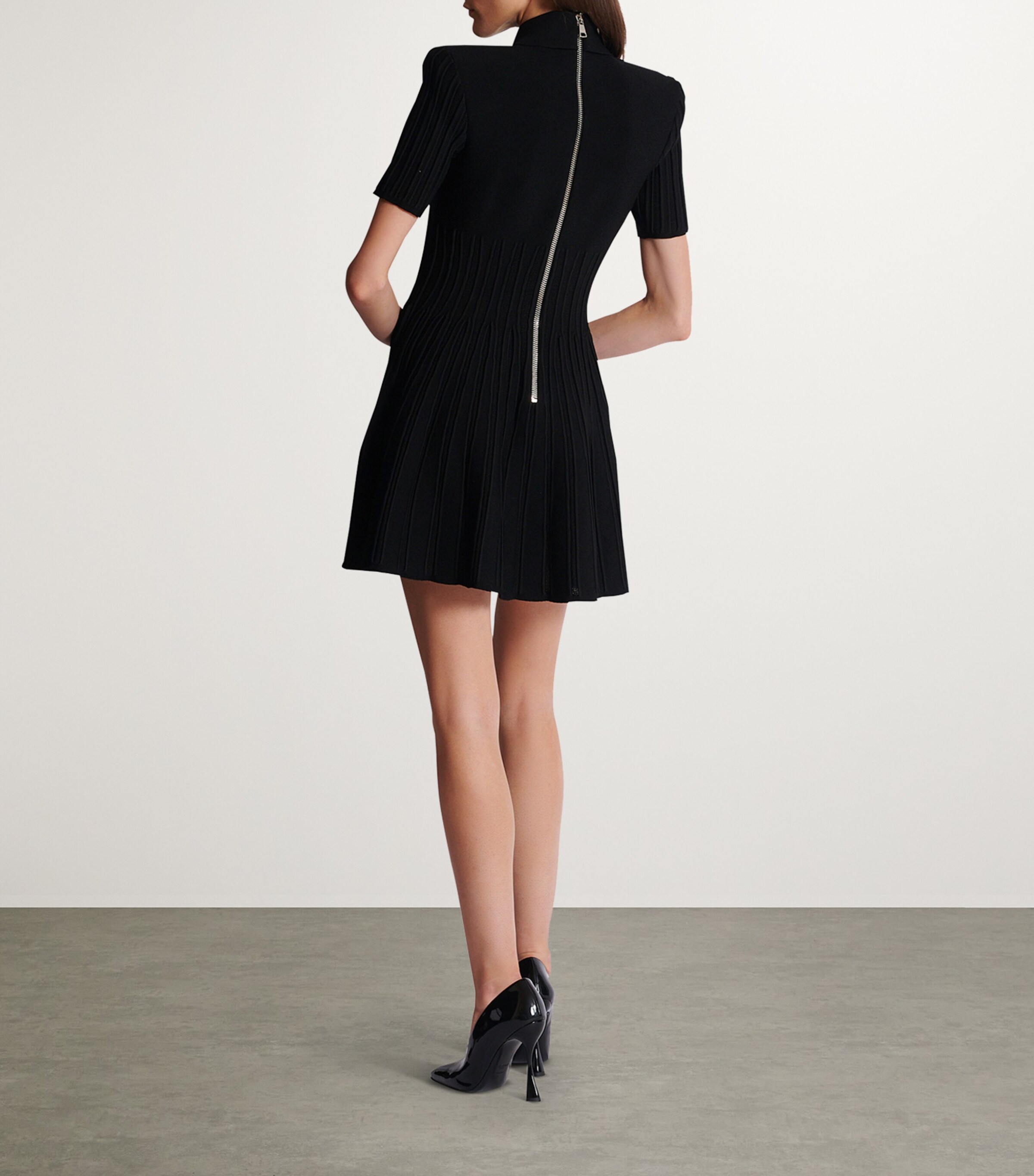 Knitted Mini Dress 0PA NOIR Image 8