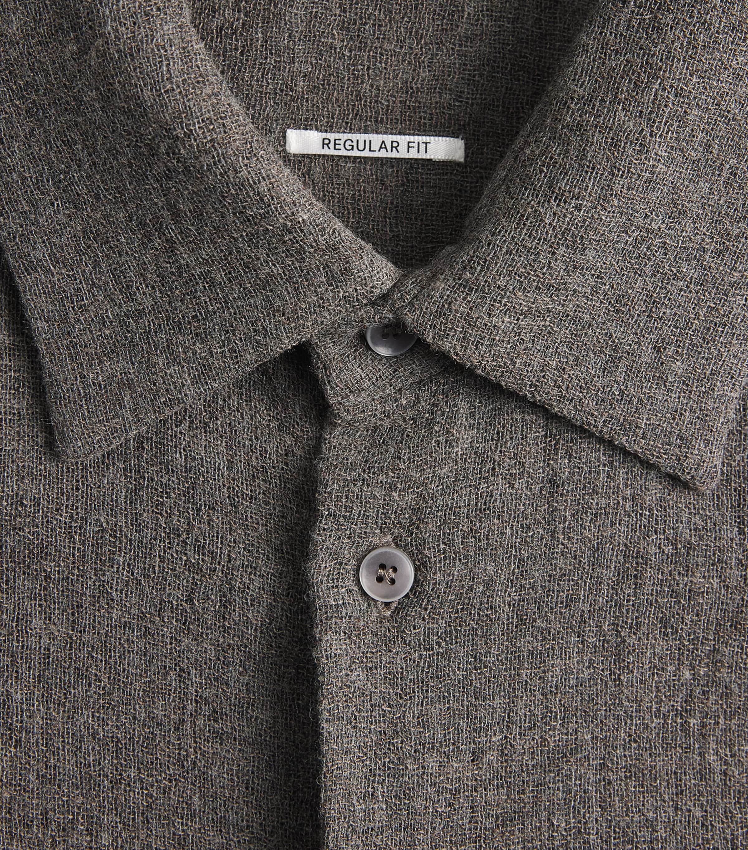 Won Hundred Mens Wool-Viscose Adriel Shirt Dusty Brown Image 6