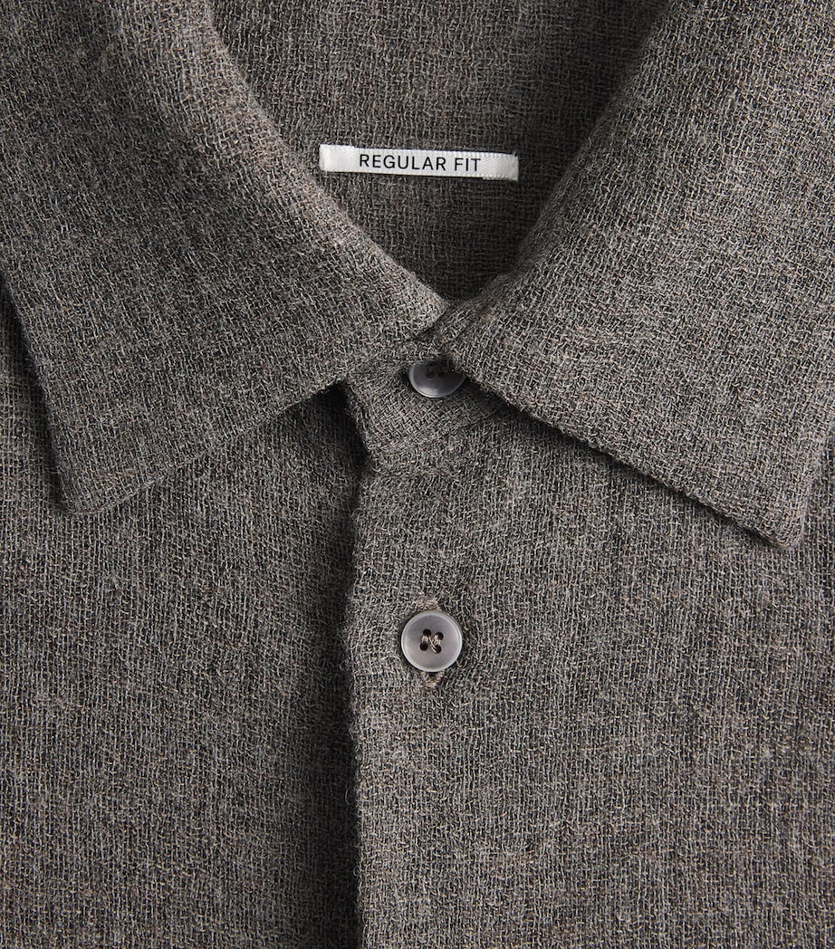 Won Hundred Mens Wool-Viscose Adriel Shirt Dusty Brown Image 6