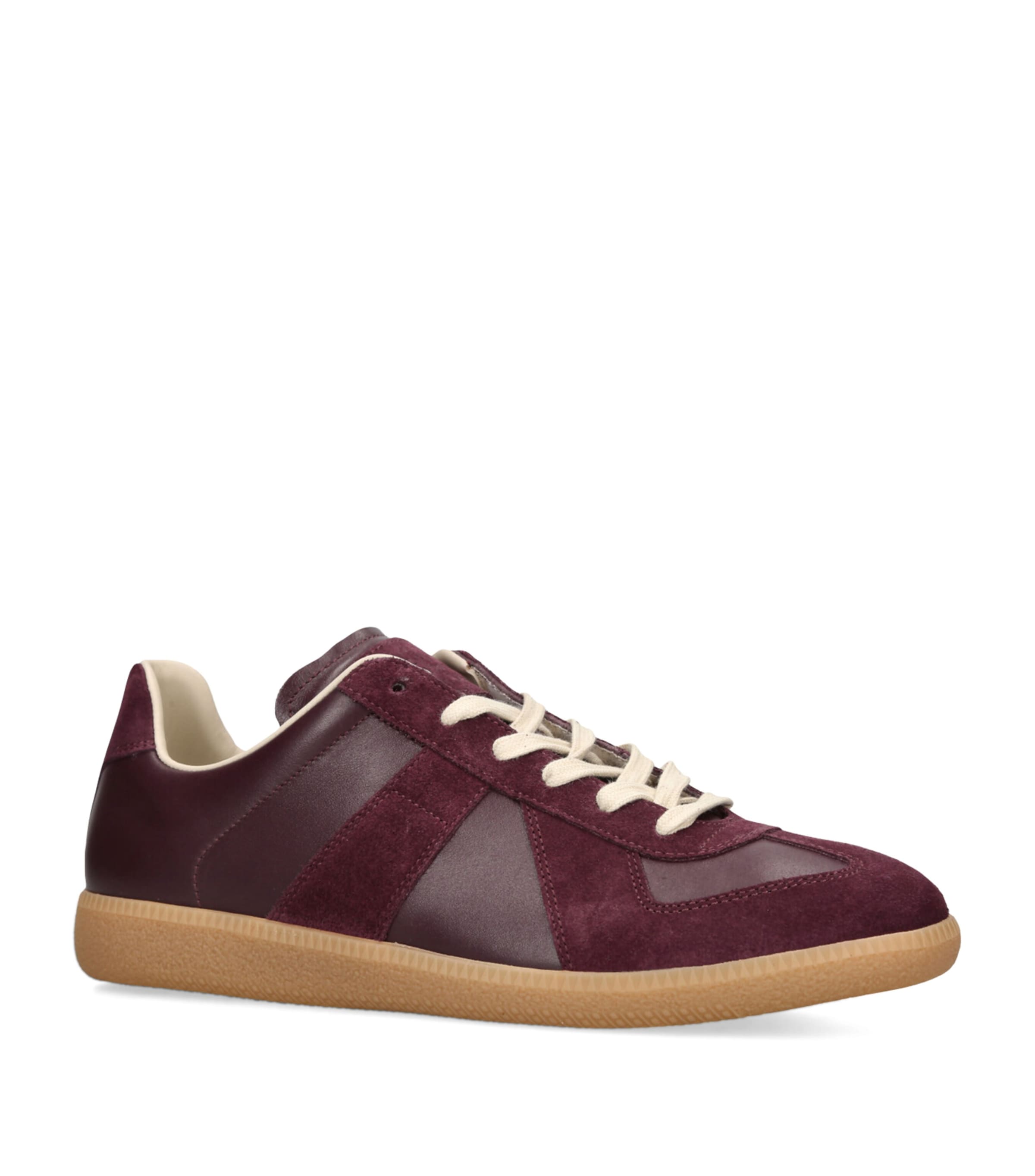 Maison Margiela Leather Replica Sneakers Wine Image 4