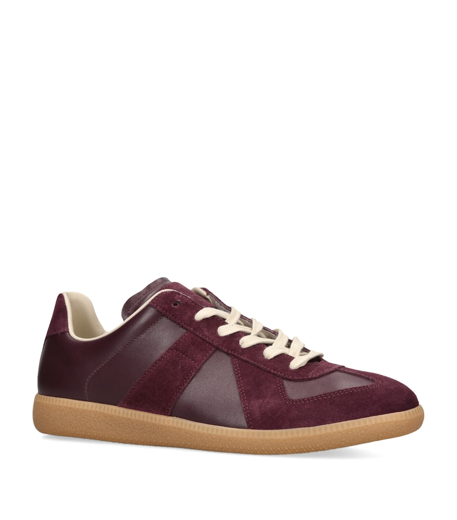 Maison Margiela Leather Replica Sneakers Wine Image 4
