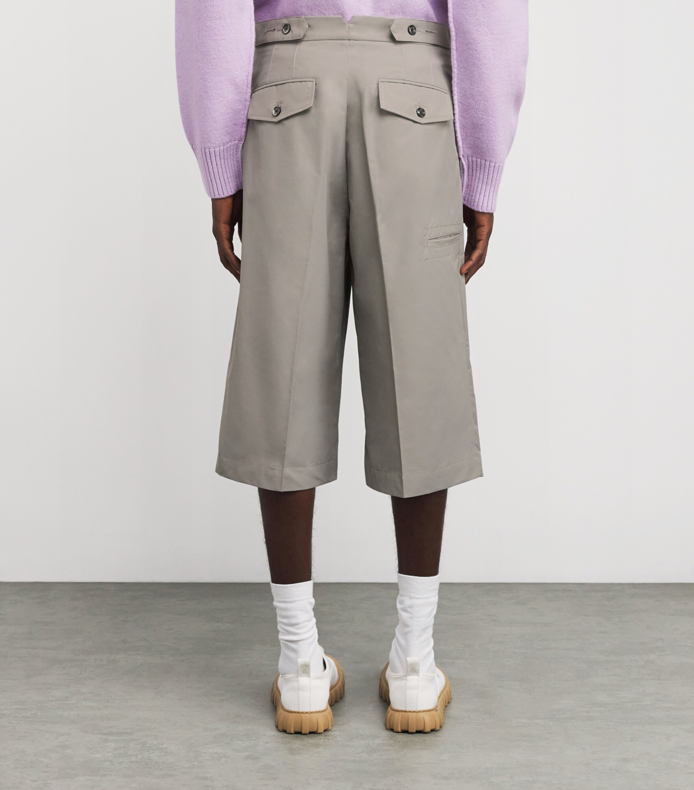 AMI Paris Mens Cotton-Blend Oversized Bermuda Shorts Image 3