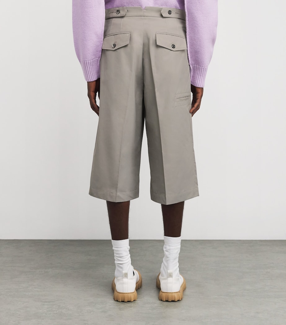 AMI Paris Mens Cotton-Blend Oversized Bermuda Shorts Image 3