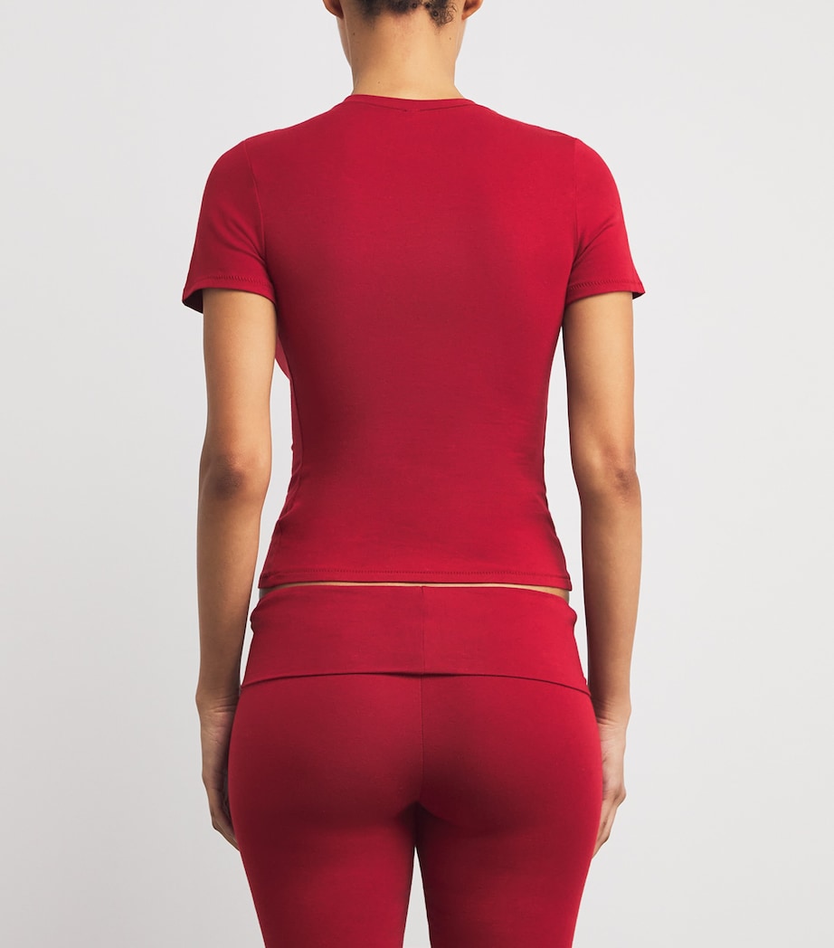 Cotton Jersey T-Shirt BRICK Image 4