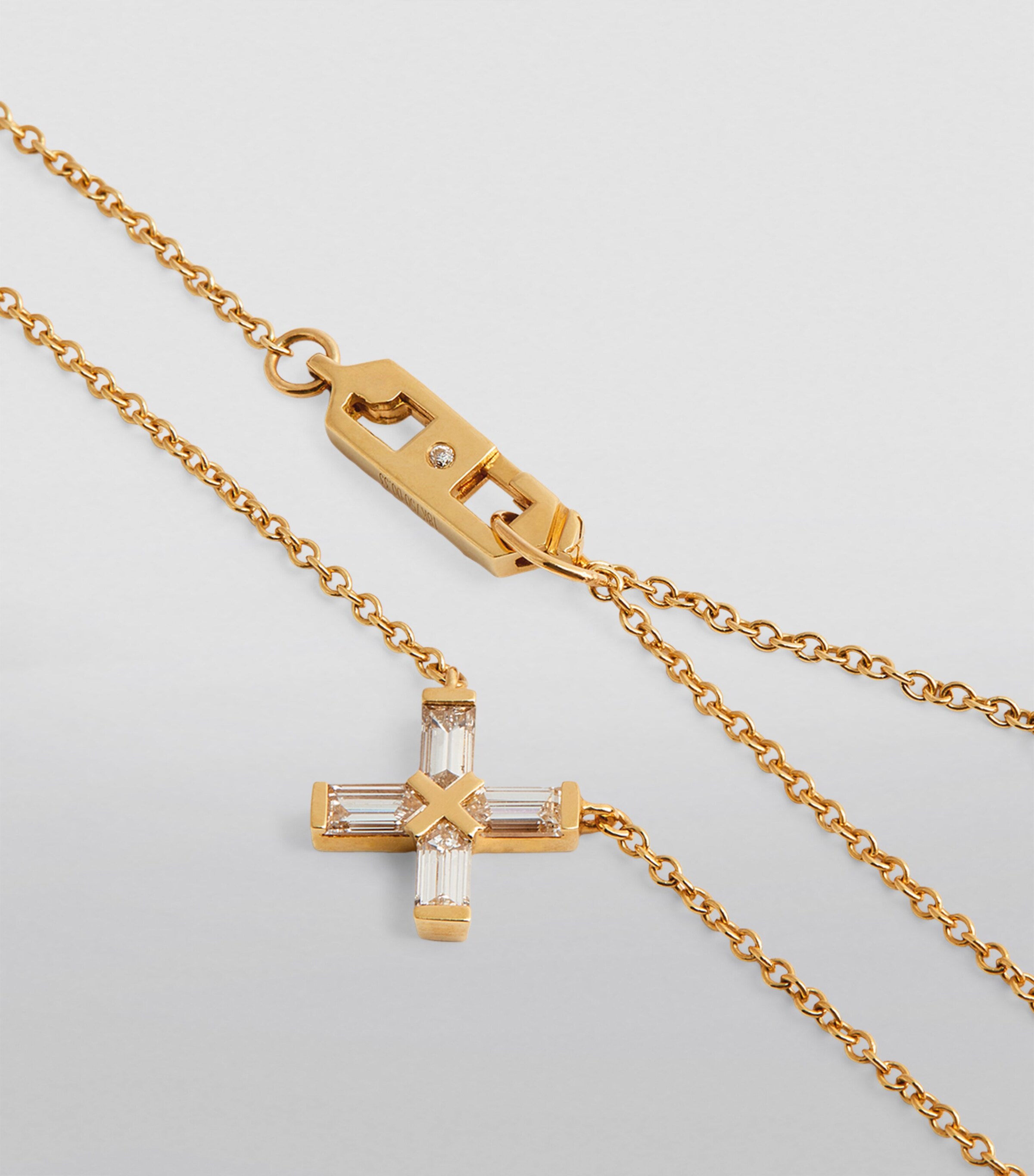 Yellow Gold and Diamond Exploding X Necklace YELLOW GOLD Image 5