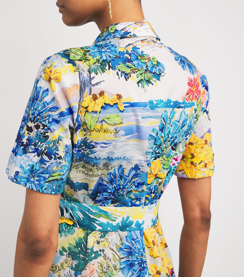 Satin Como Shirt Midi Dress AVIEMORE WATER Image 6