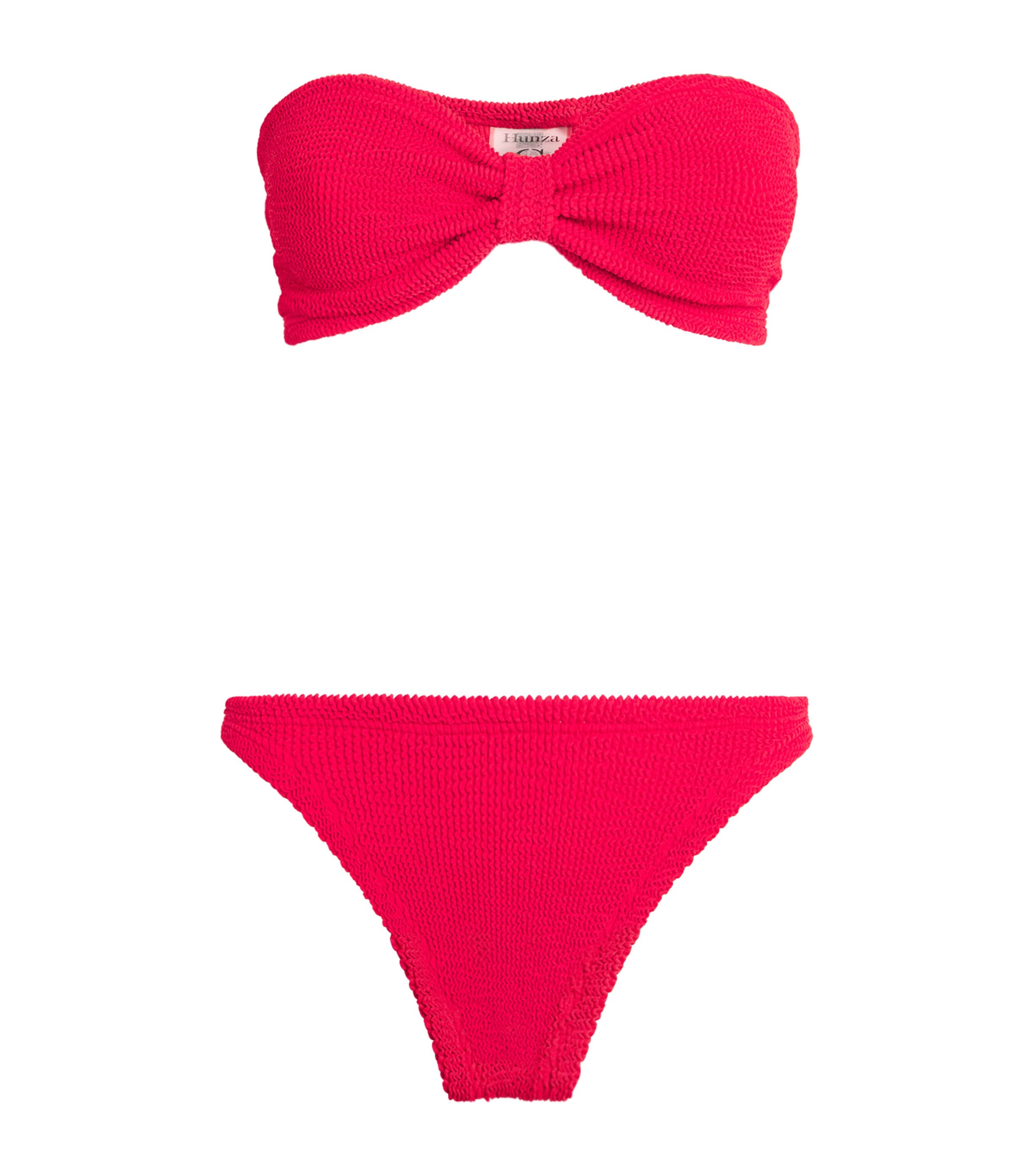 Shop Hunza G Jean Bandeau Bikini In Red