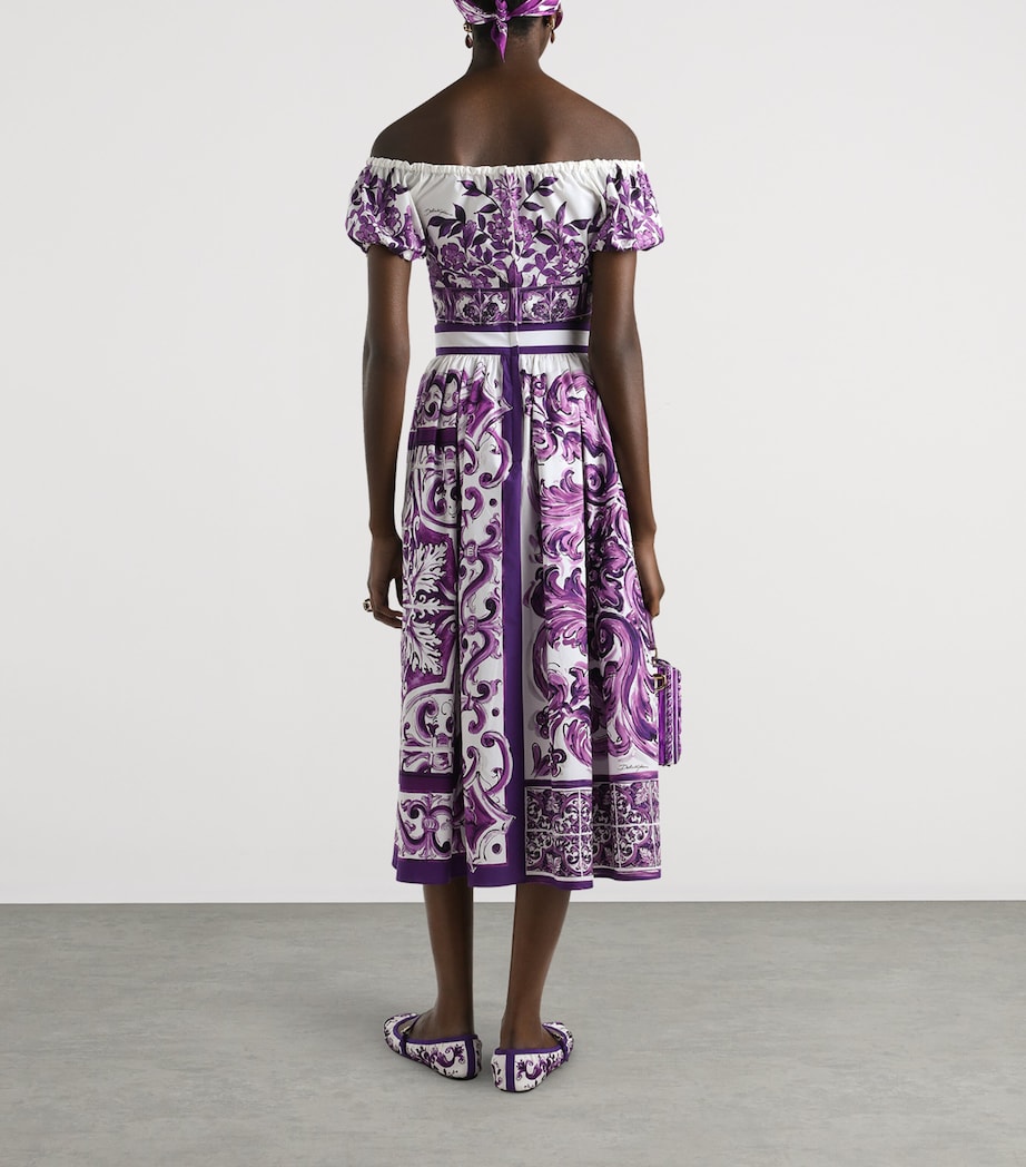 Cotton Majolica Print Crop Top I13TN-MAIOLICA 4 Image 3