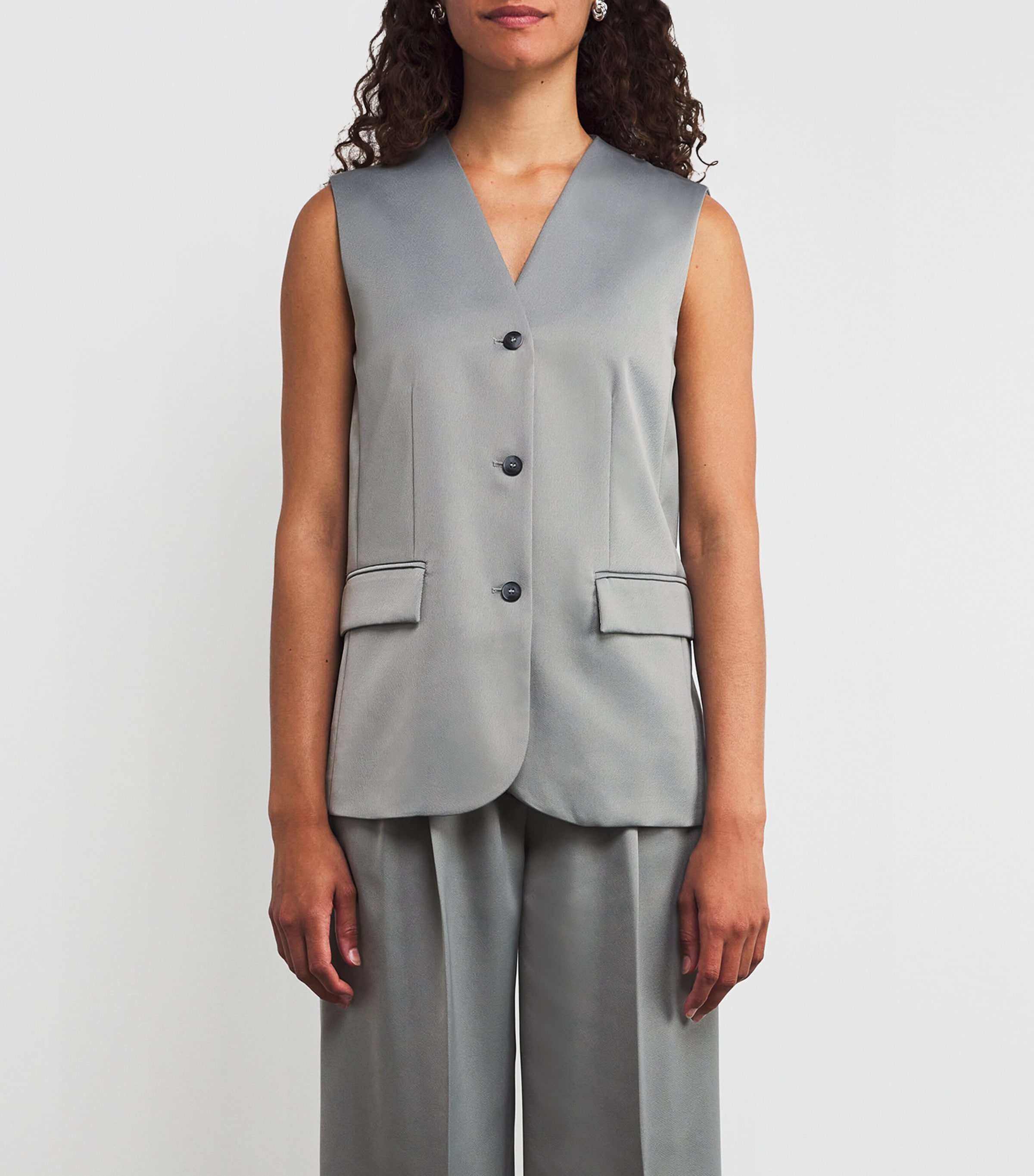 Sleeveless Waistcoat GREY Image 3
