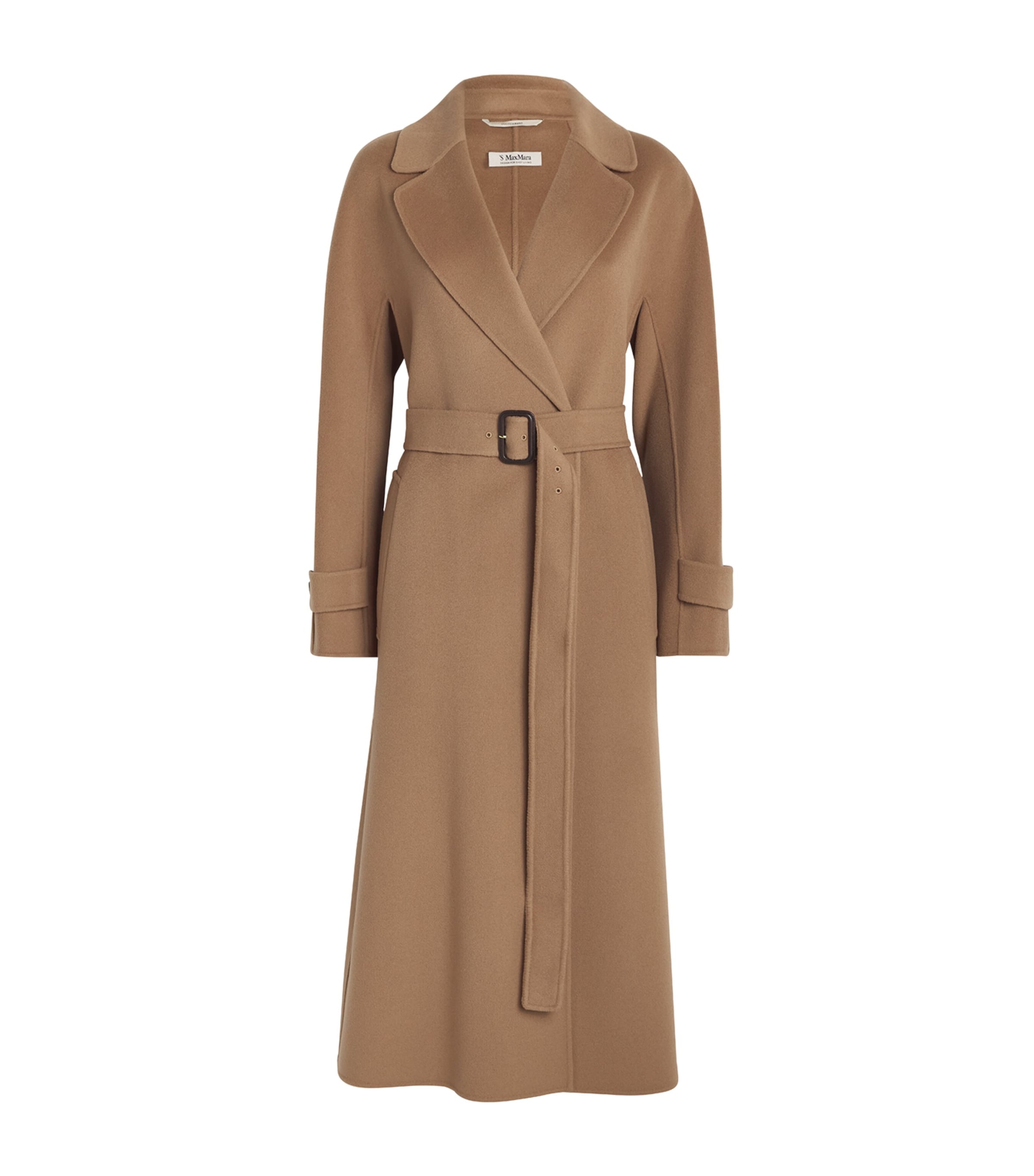 Max Mara Virgin Wool Flared Coat In Beige