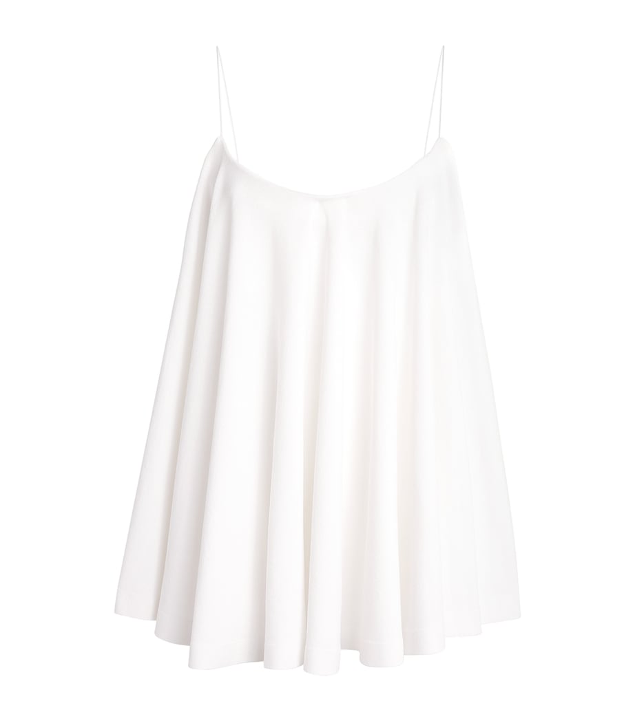 Jacquemus Womens Jersey Open Back Voile Top White Image 1