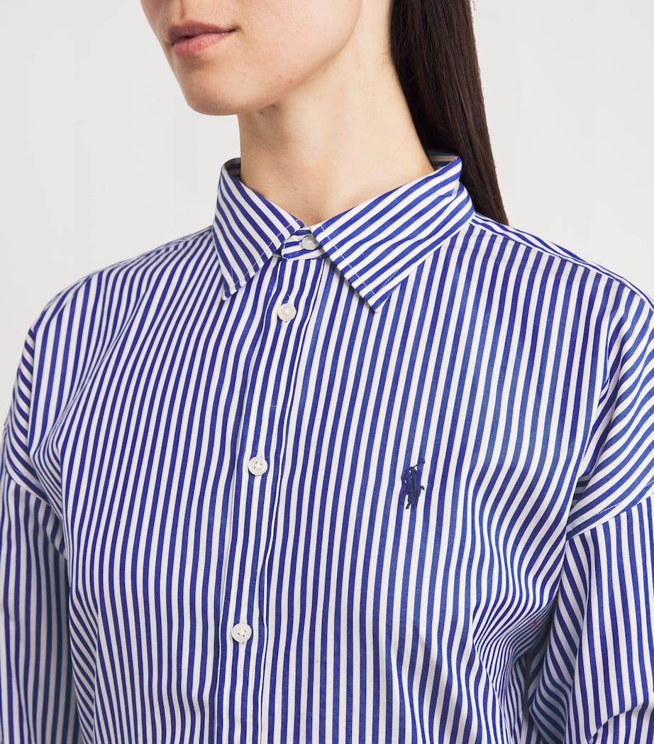 Cotton Stripe Mini Shirt Dress 1936 BLUE/WHITE STRP Image 7
