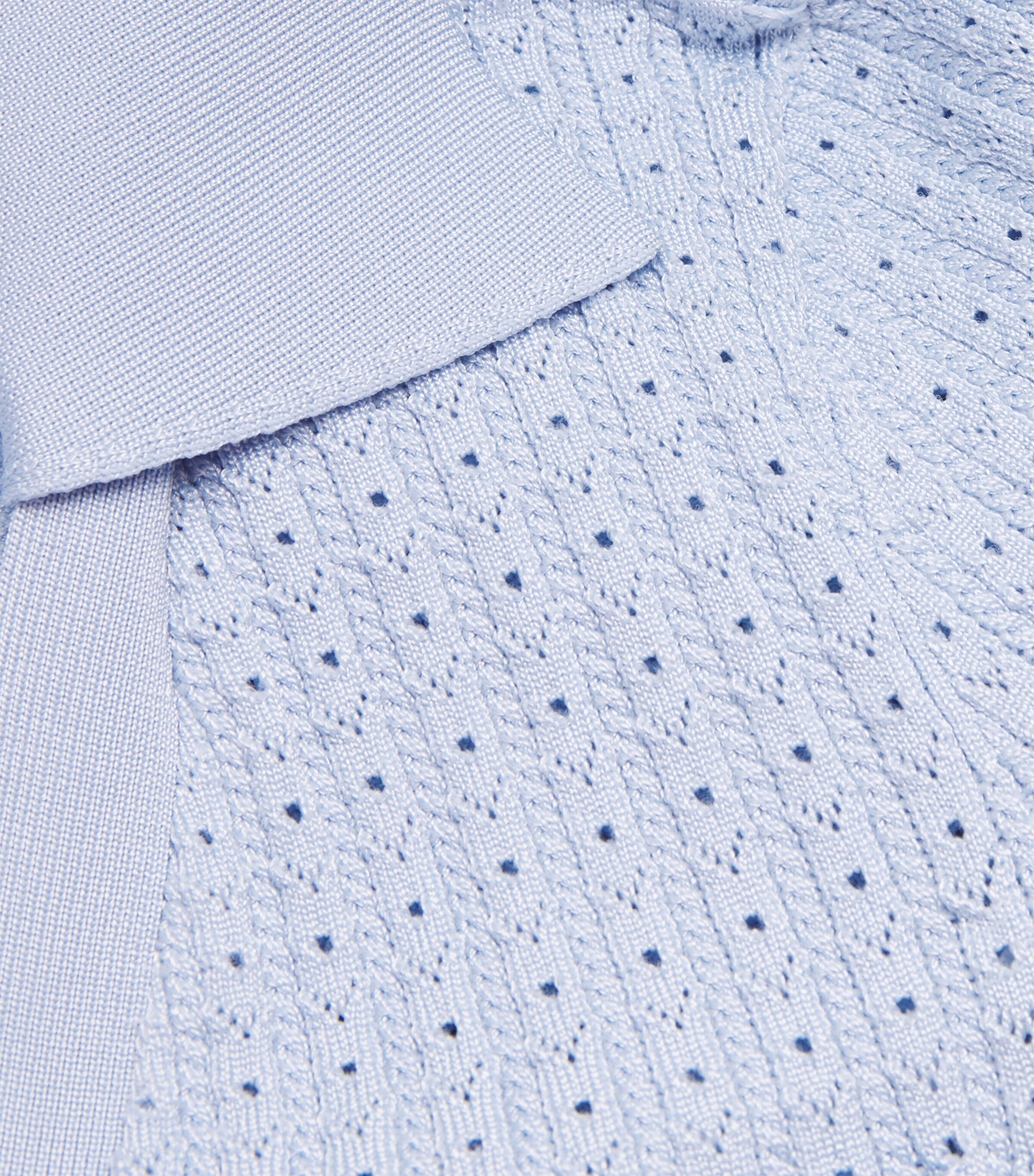 Pointelle Knit Mini Dress PALE BLUE Image 5