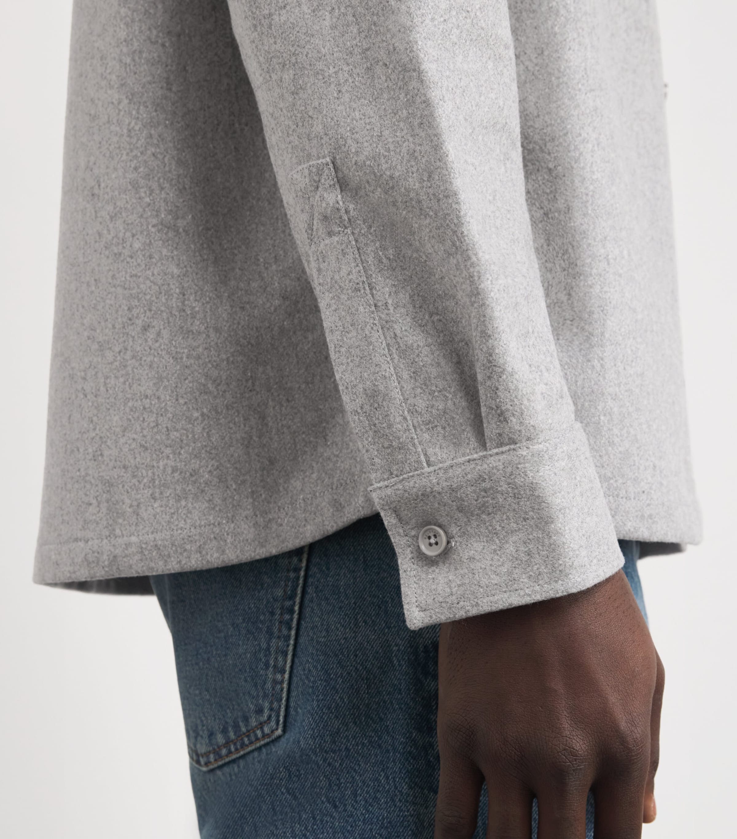 Wool-Blend Pointer Shirt MLLGRLIGHT GREY Image 6