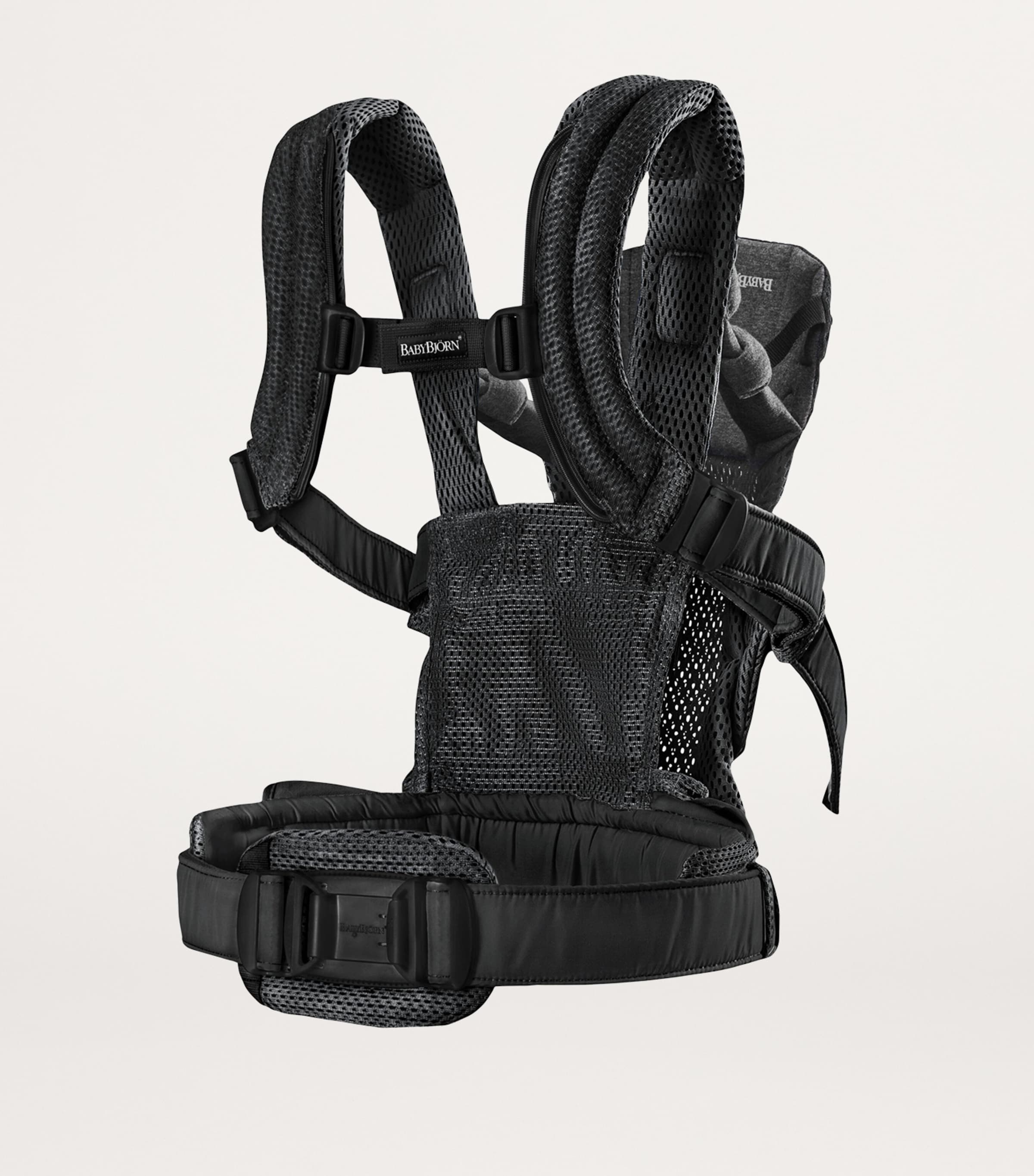 3D Mesh Harmony Baby Carrier BLACK Image 3
