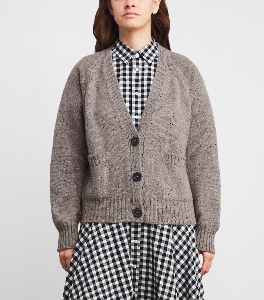 Donegal Cashmere Relaxed Cardigan 006335 PEREGRN DNGAL Image 3