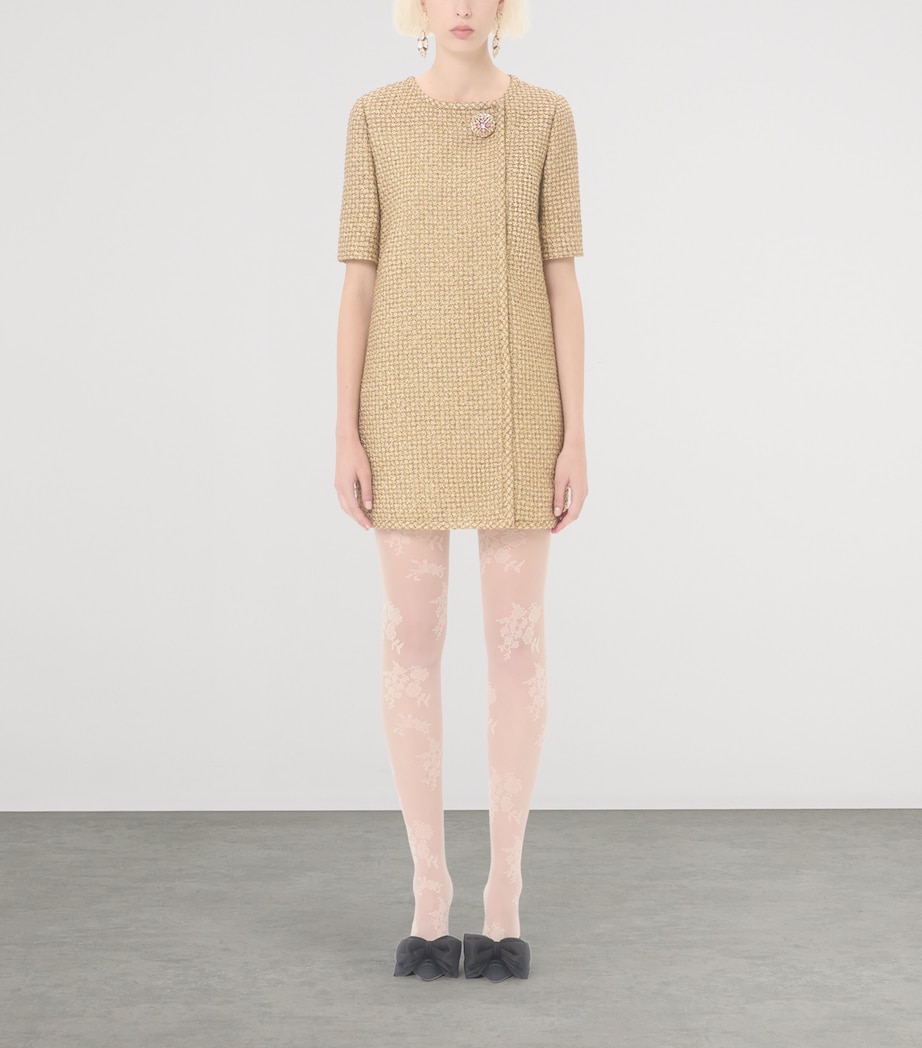Valentino Womens Metallic Wrap Mini Dress Image 2