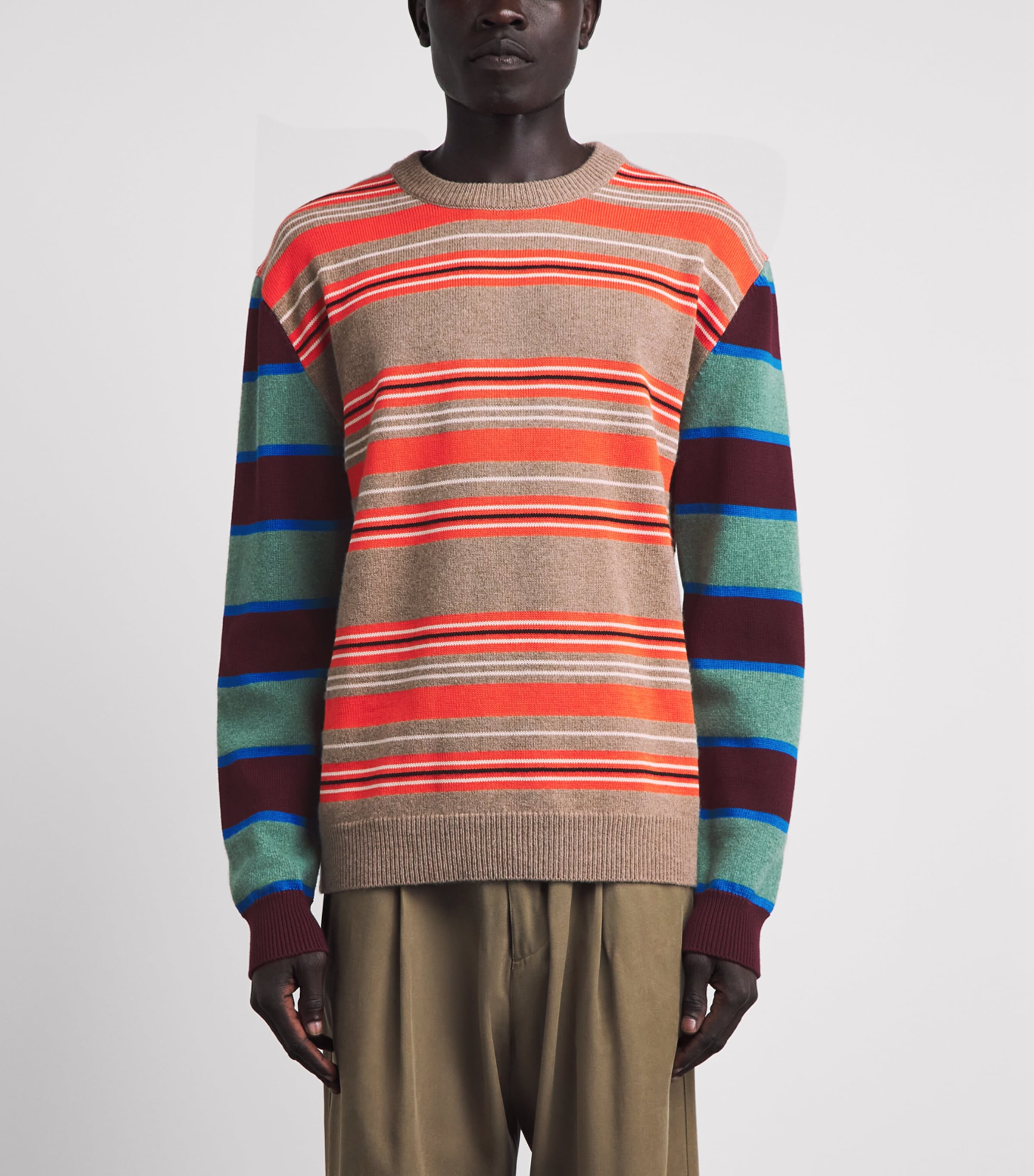 Paul Smith Mens Wool-Cotton Stripe Sweater Image 4
