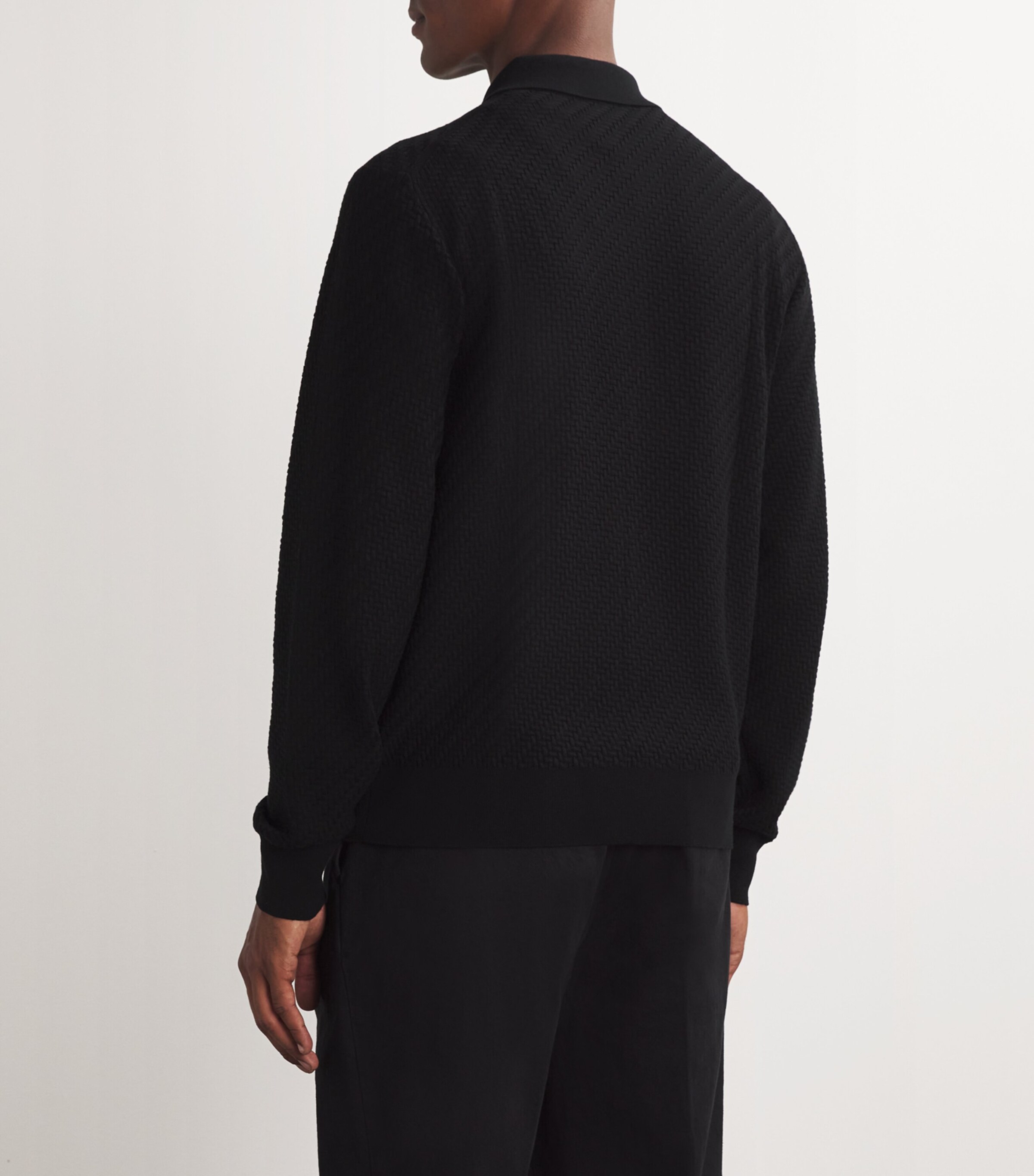 Cotton-Silk Collared Sweater 1000 Image 4