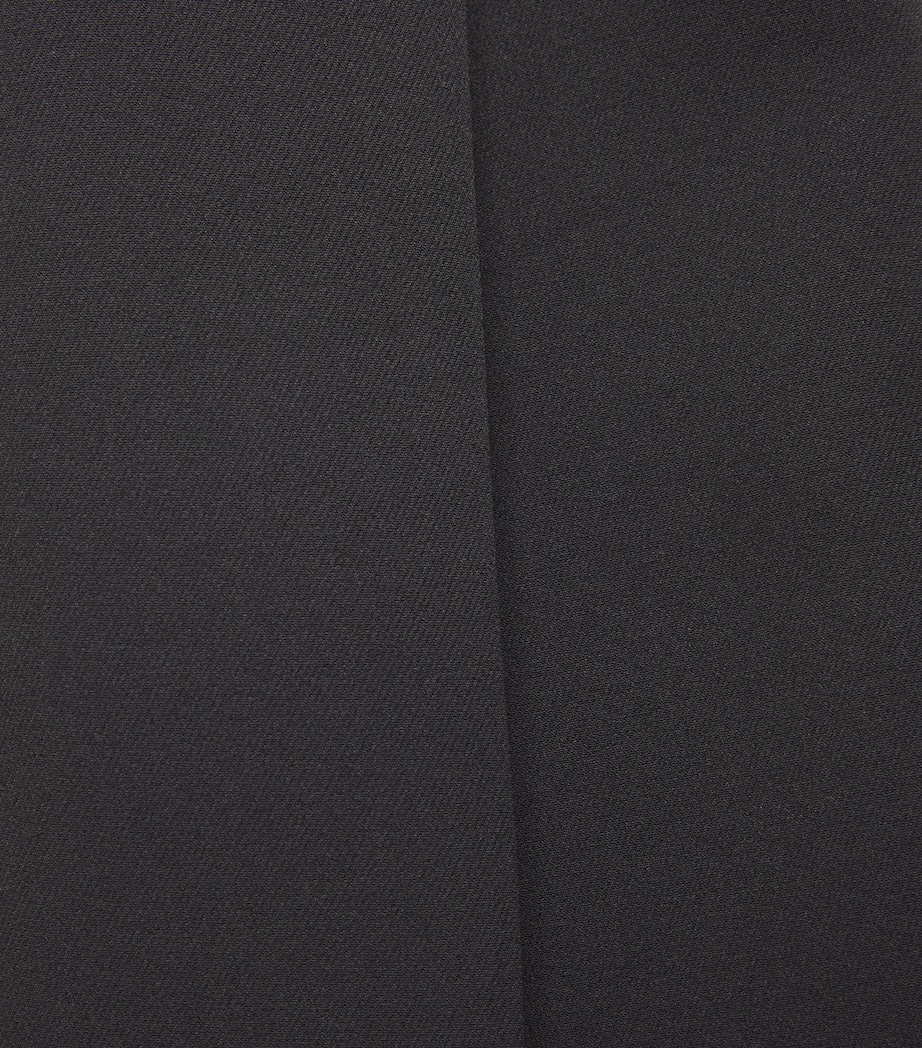 Belt-Detail Cropped Trousers BLACK Image 5