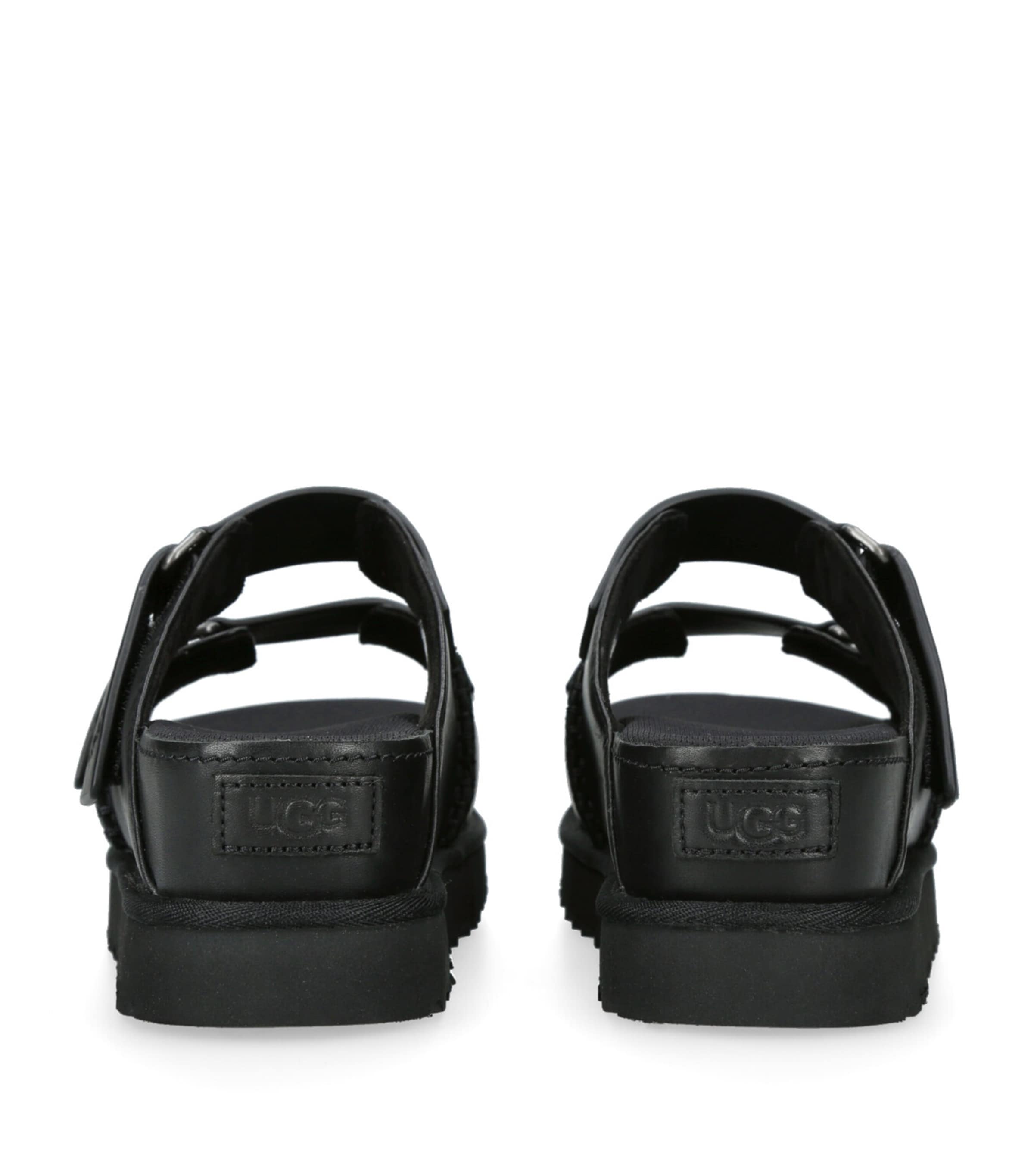Suede Goldenstar Slide Sandals BLACK Image 2