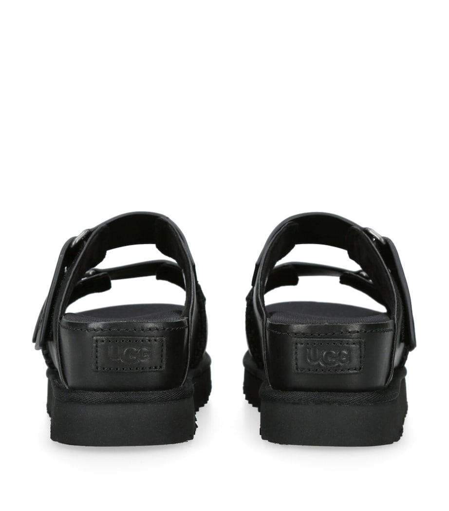 Suede Goldenstar Slide Sandals BLACK Image 2