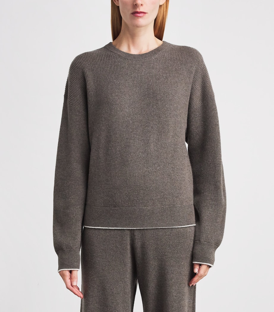 arch 4 Womens Cashmere New Cornwall Sweater Sable Marl Image 4