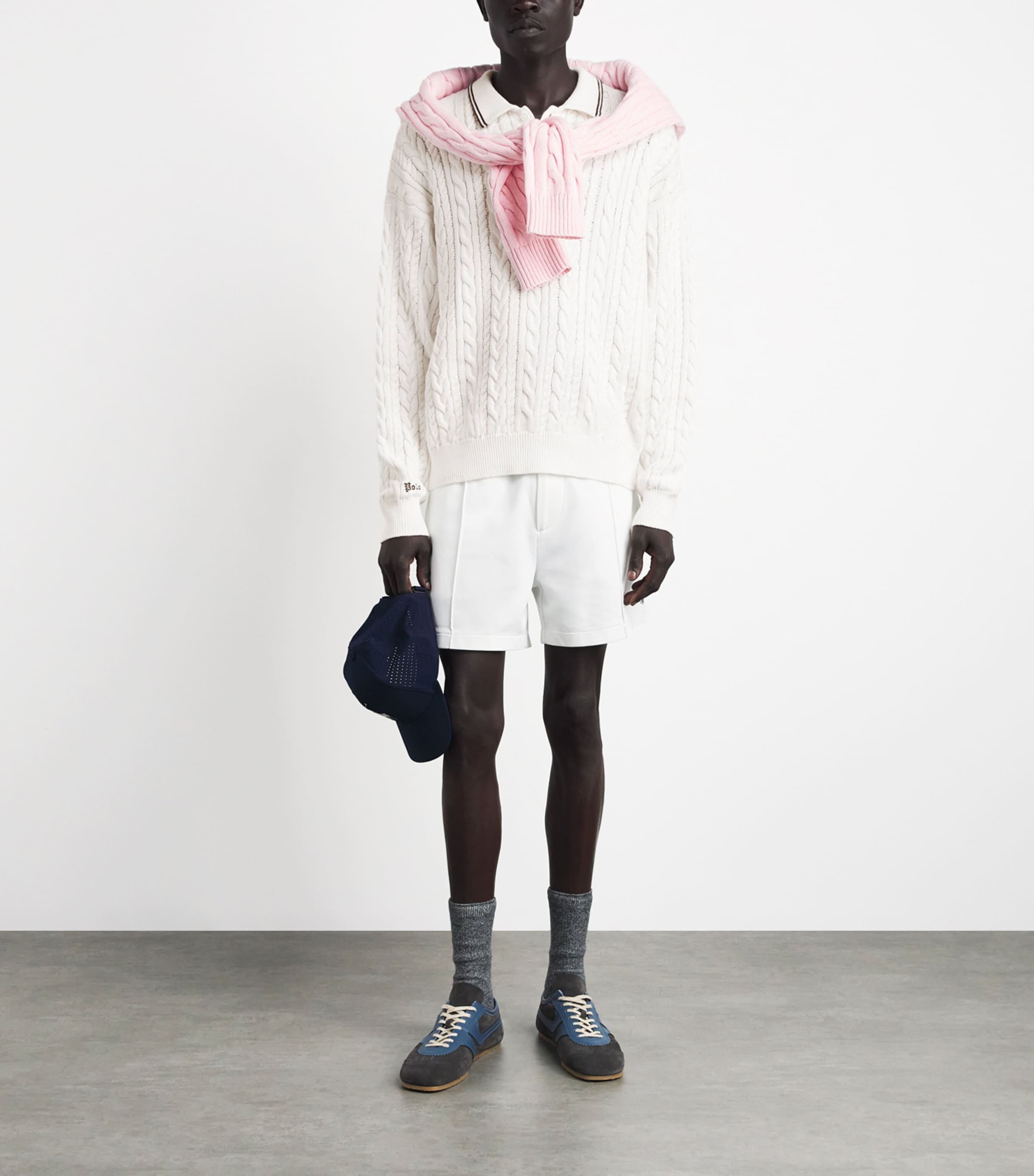 Polo Ralph Lauren Mens Cotton-Linen Cable-Knit Sweater Trophy Cream Image 2