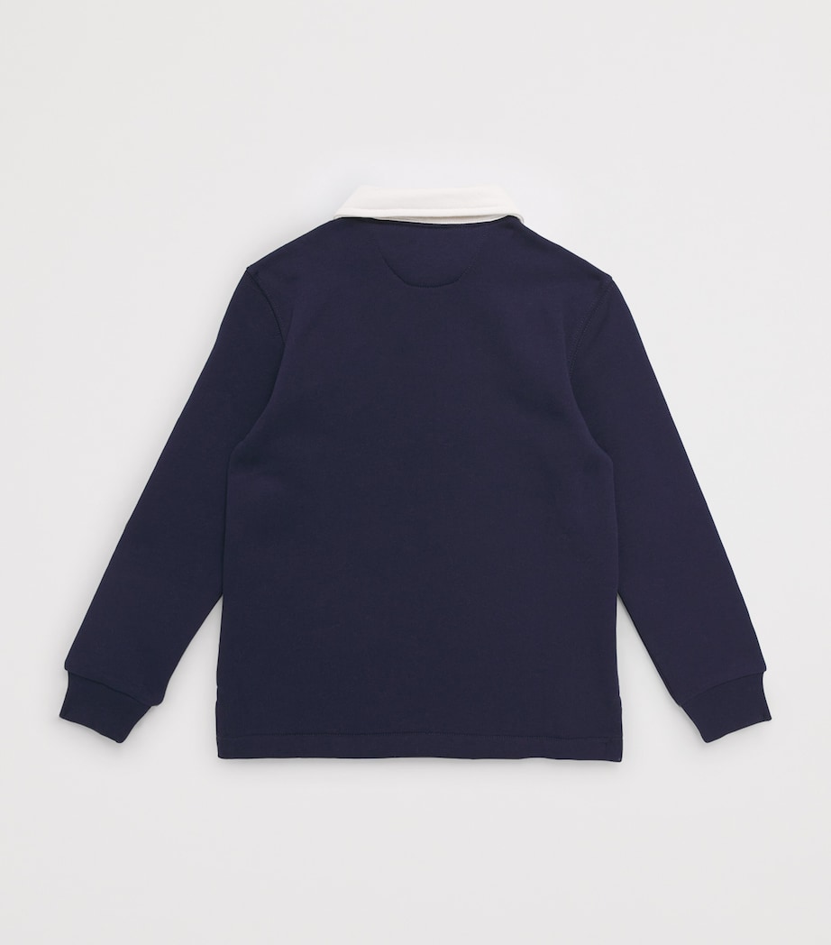 Cotton-Blend Rugby Shirt (6-14 Years) NAVY Image 2