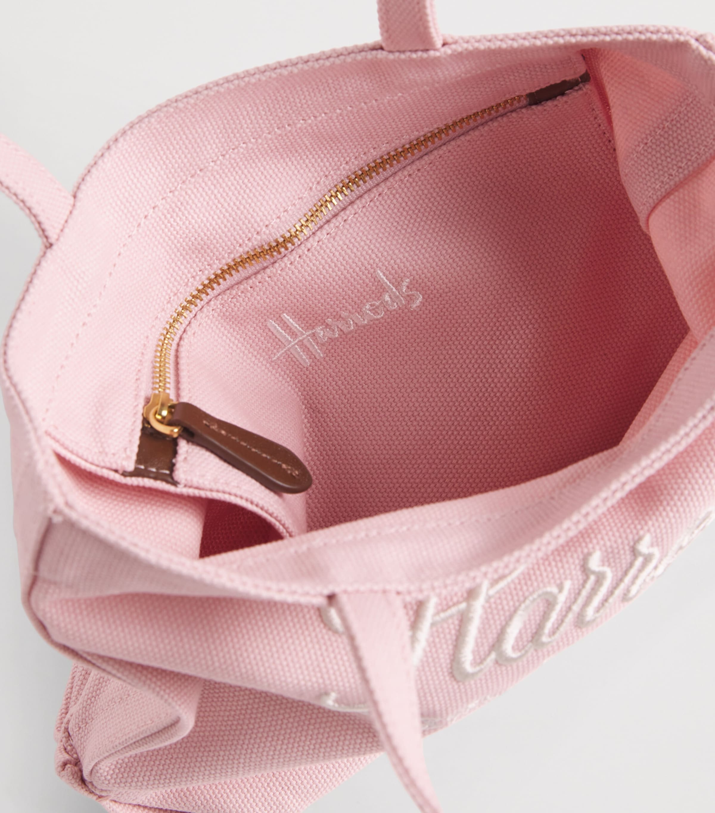 Small Embroidered Logo Tote Bag PINK Image 4